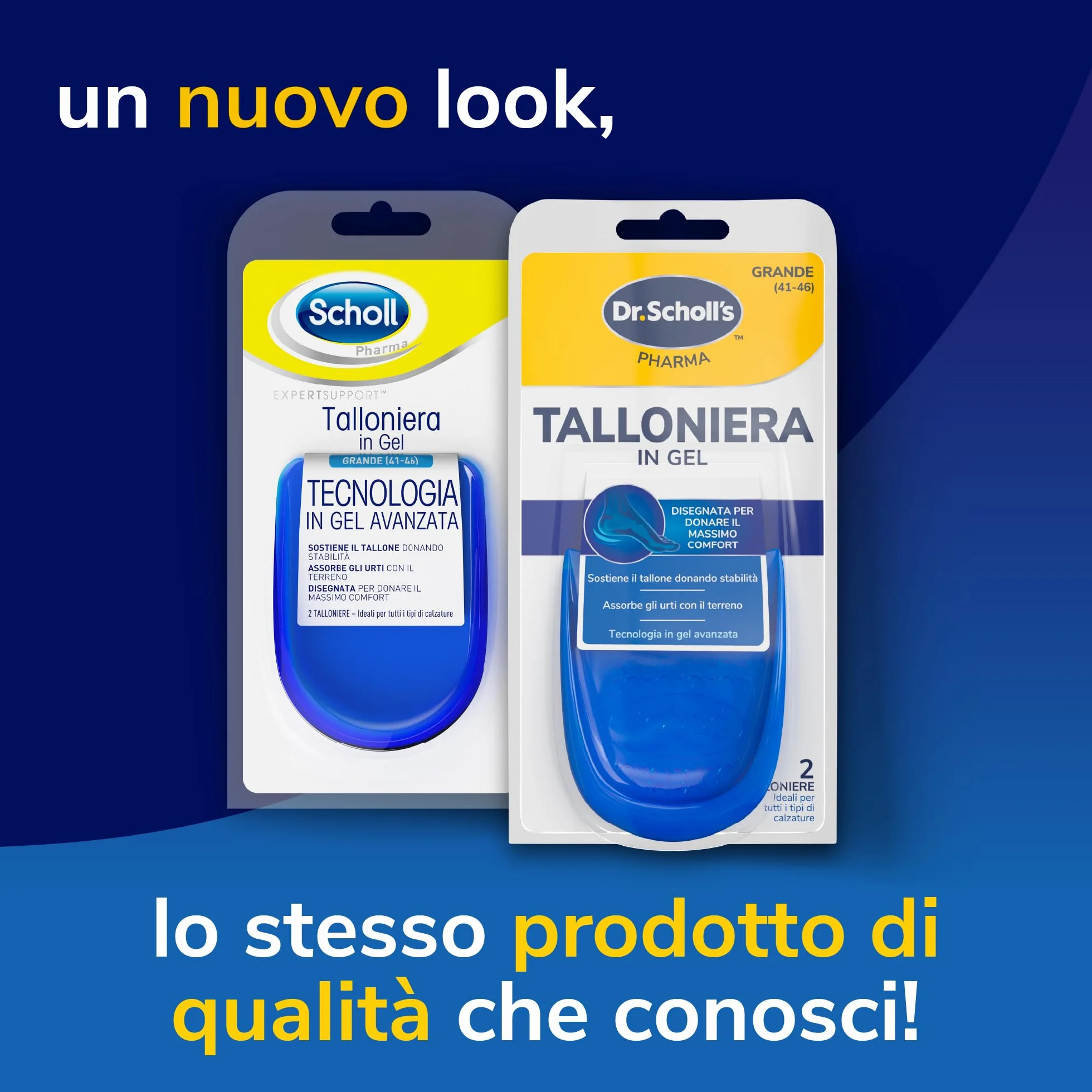 Dr. Scholl's Talloniera in Gel assorbe urti sostiene tallone comoda 41-46
