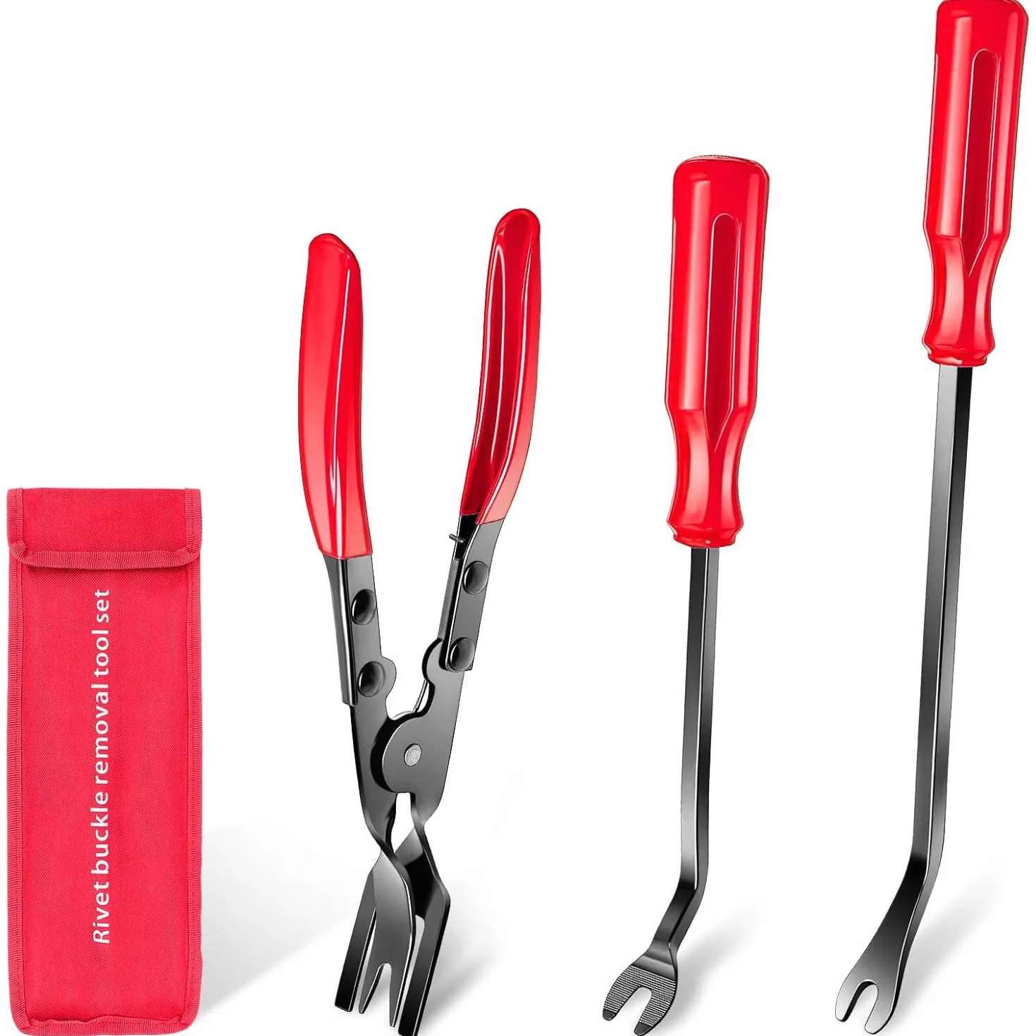Greluma 3 Pz Set di pinze a Clip e rimozione di Elementi di Fissaggio - Kit di Riparazione Combinato per Rivestimenti Auto per Pannelli cruscotto Auto