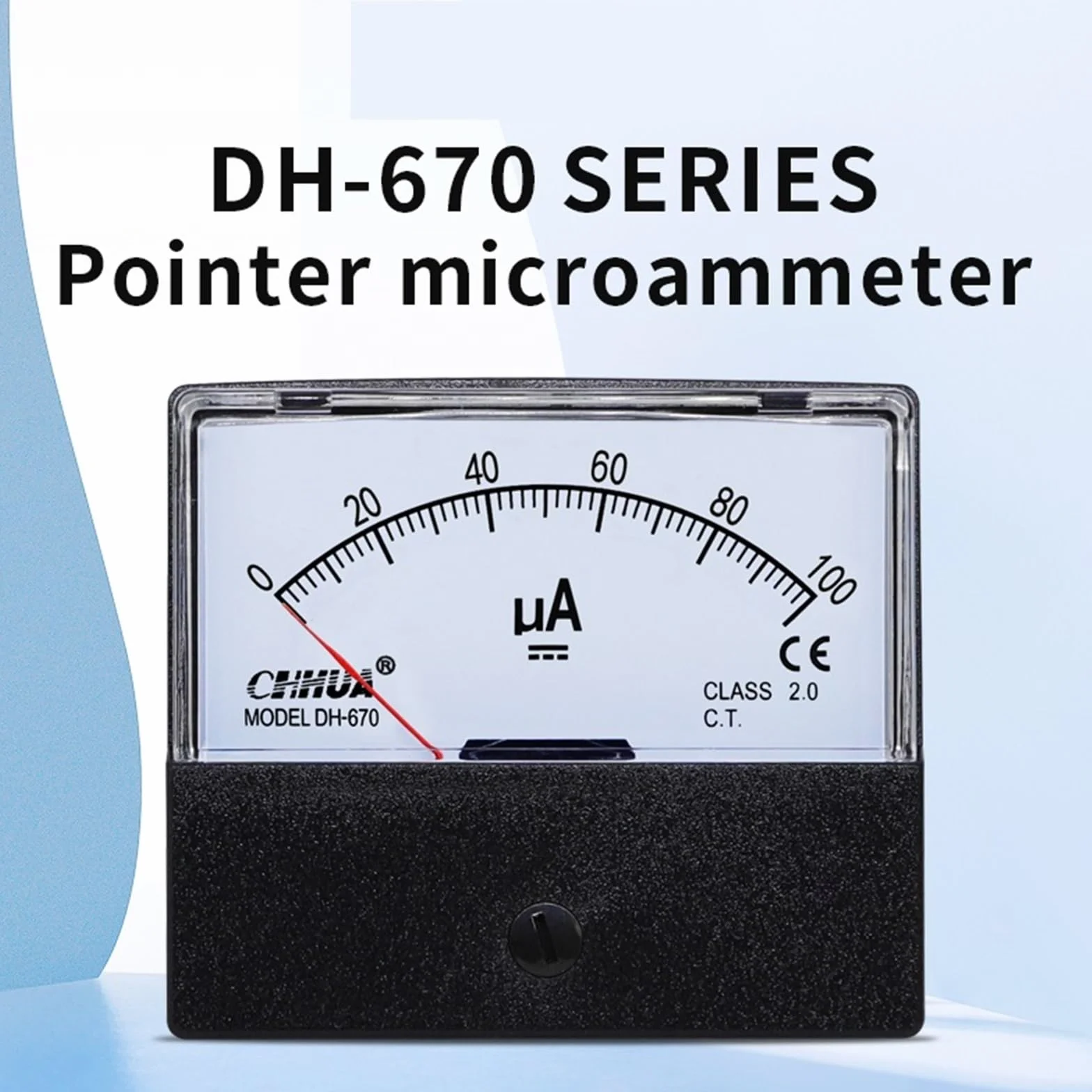 DH-670 uA Microamperometro analogico Pannello Amperometro Misuratore di corrente Tester di corrente DC50uA 100uA 200uA 300uA 500uA 1000uA(100uA)