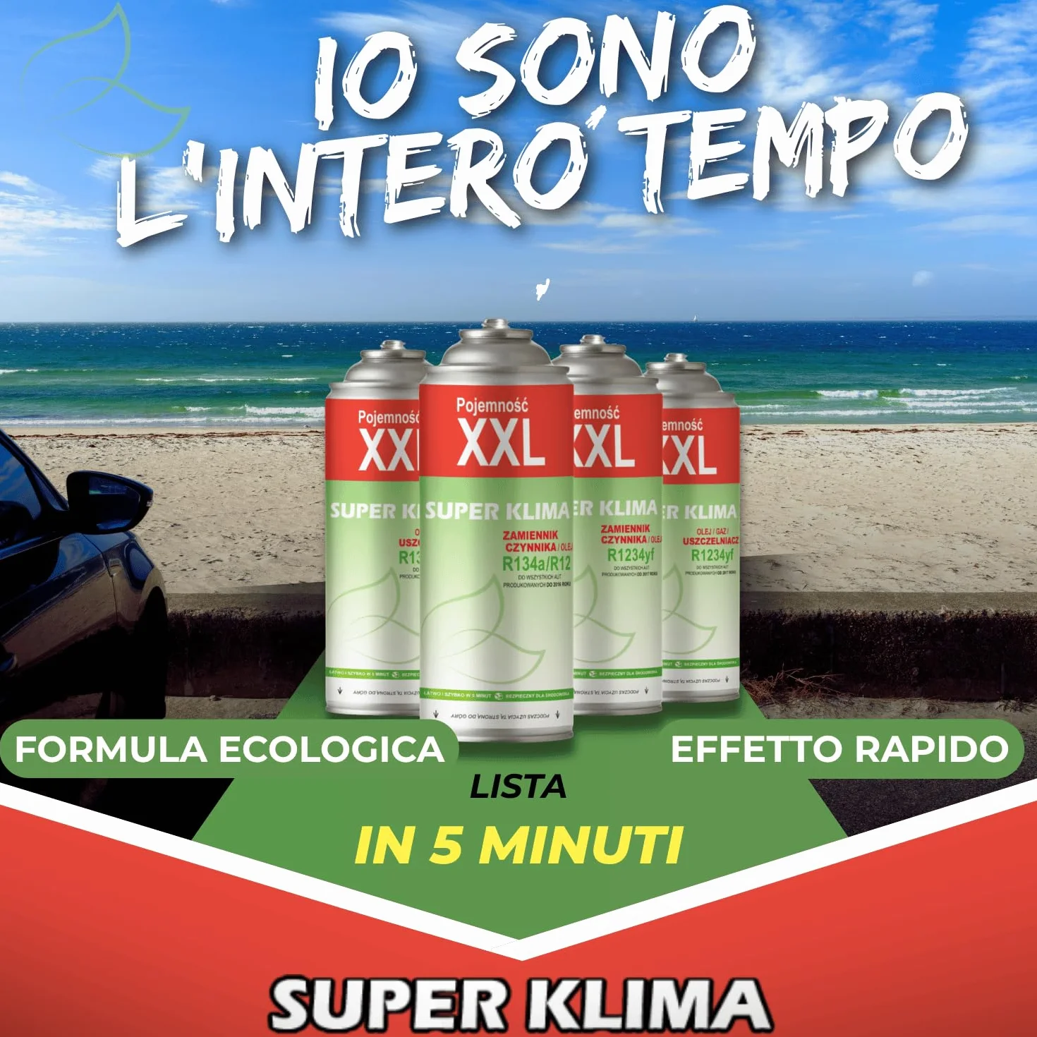 Ricarica Clima Auto R1234yf Gas Refrigerante Aria Condizionata Veicolo Bomboletta Kit Auto SUPER KLIMA
