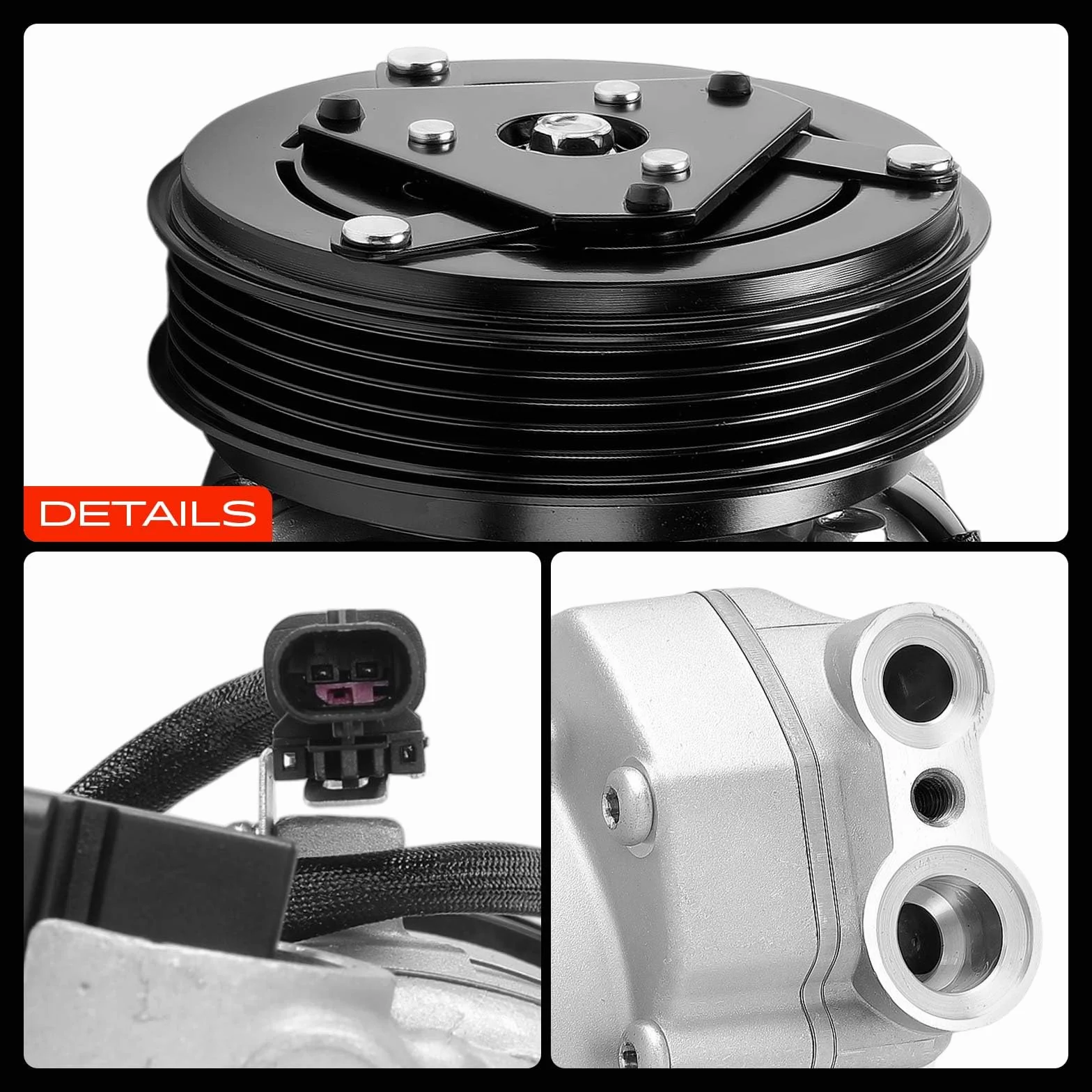 Frankberg Compressore dell'aria condizionata con frizione Compatibile Meriva B Zafira Tourer Insignia A