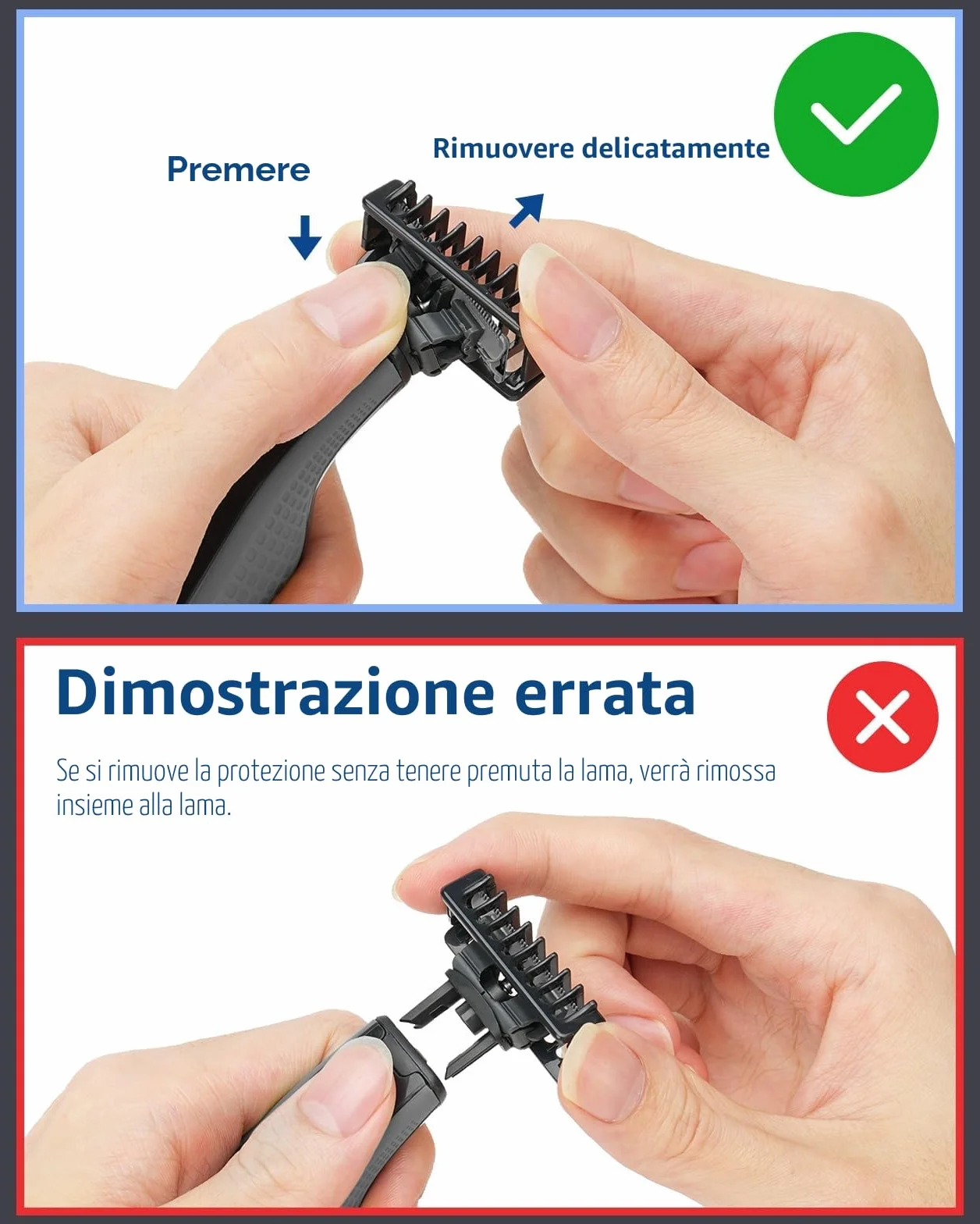 Pettini compatibili O Blade bidirezionale QP2824 QP2724 QP2520 QP2630 QP65XX 1/2/3/5mm per tosatrice