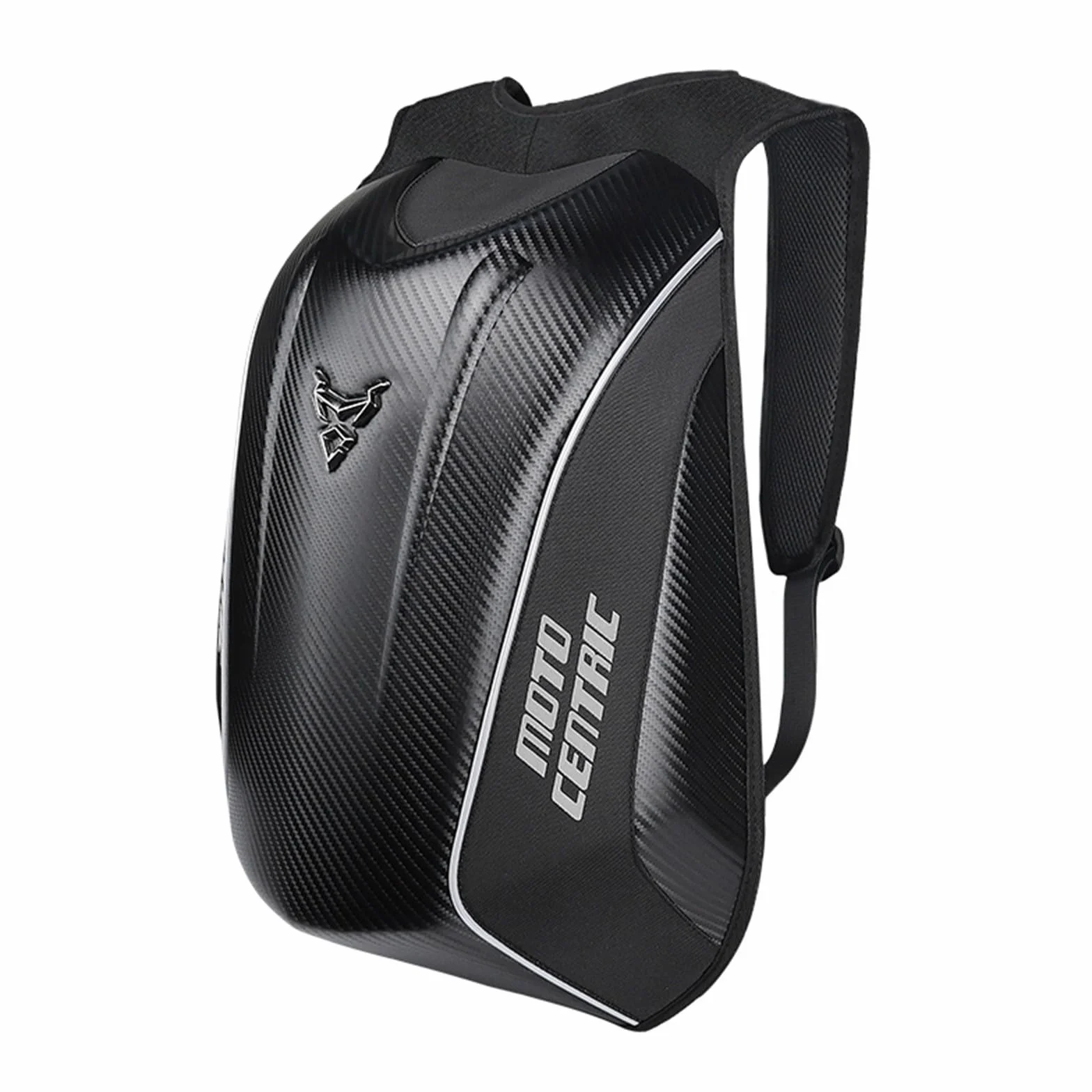 48L Moto Zaino Casco Borsa Impermeabile In Fibra di Carbonio Moto Zaino Guscio Rigido Riflettente Moto Valigia