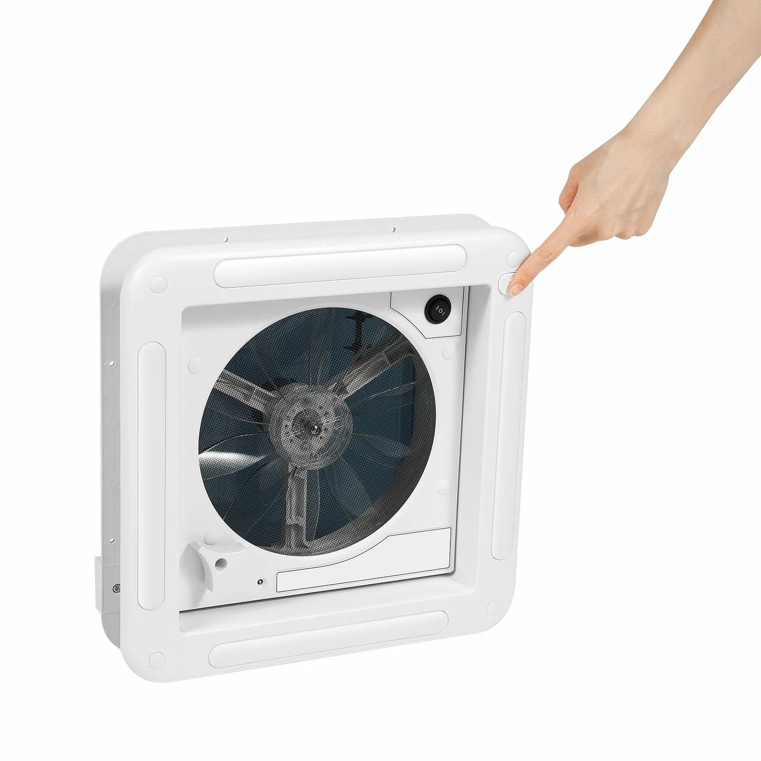 Ventilatore da soffitto per camper 280x280 mm LED 16,5 W 15 CBM/min 1000-1800 rpm