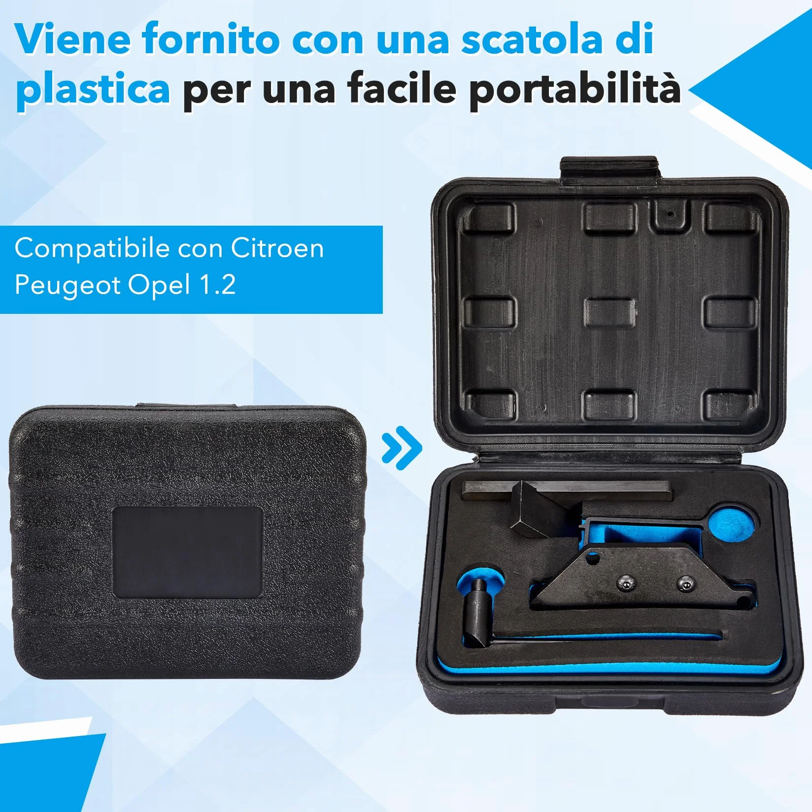 CarBole Kit Attrezzi Messa in Fase Motore 1.2 GDI PureTech Strumento Allineamento Camme Citroën Peugeot Opel OEM 0109-2B J-0109-2C J-0109-2D