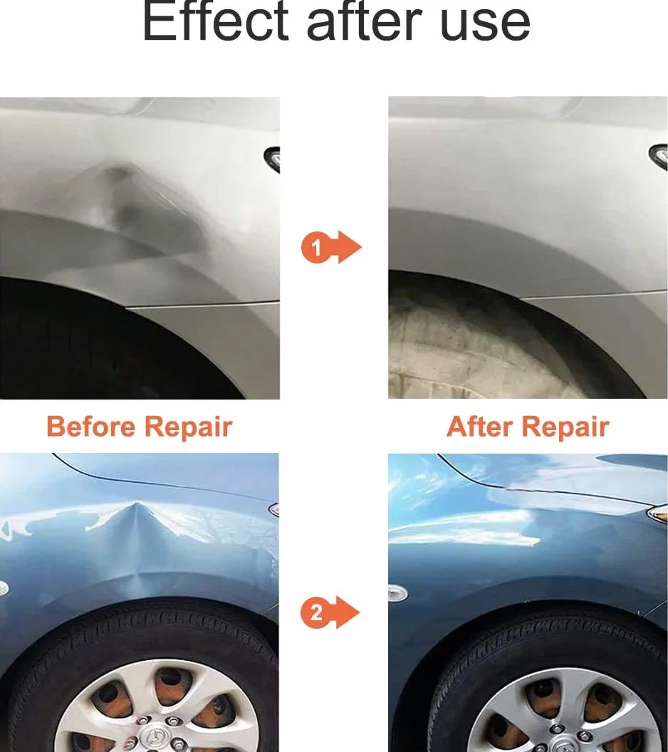 Riparazione di Ammaccature Auto Kit,Riparazione ammaccature Strumento per la rimozione ammaccature Utilizzato per Riparare ammaccature sulla Superficie di Automobili Porte e frigoriferi (Gold)