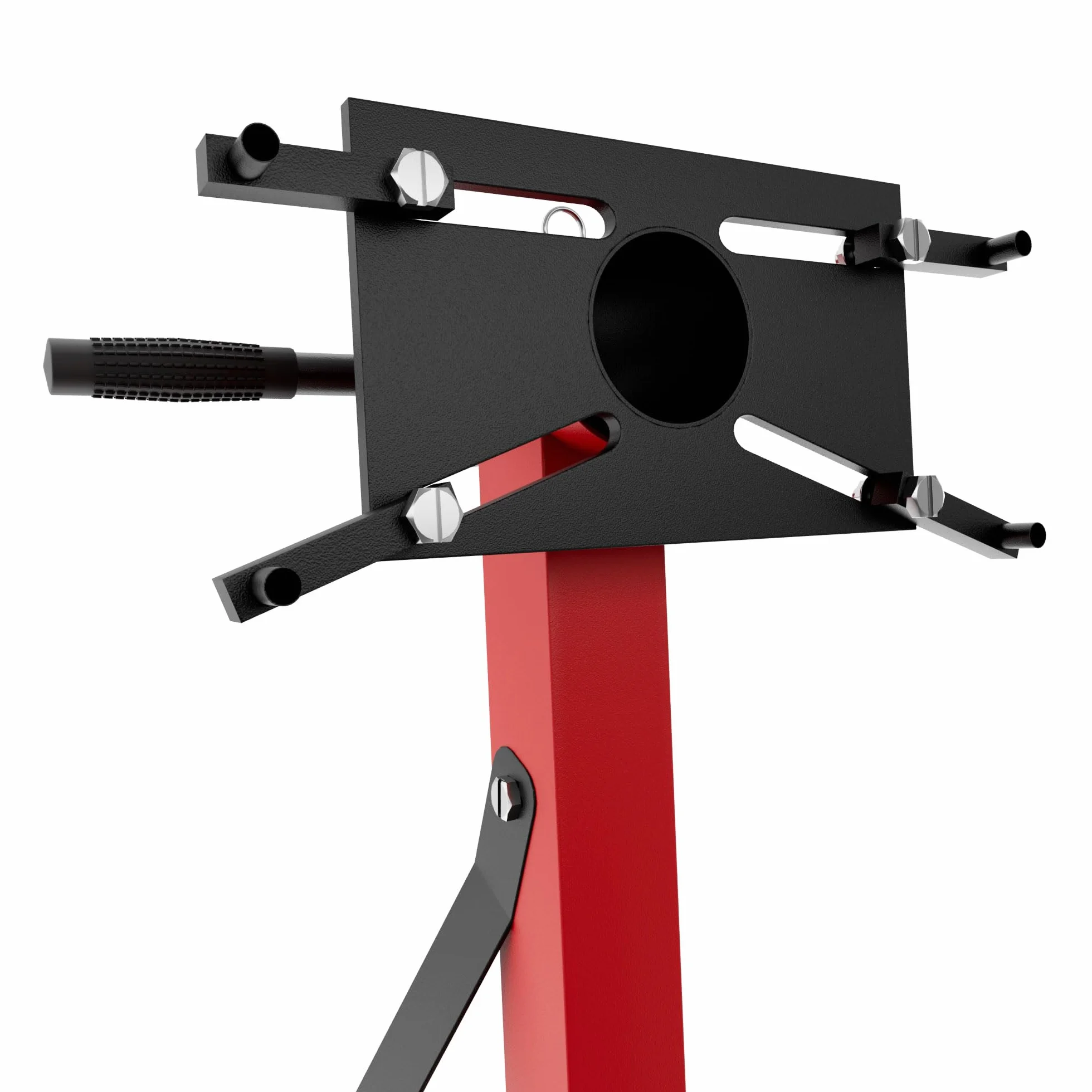 Keplero Cavalletto di Sostegno per Motore Max 900Kg in Acciaio Supporto con Bracci Girevoli 360° Nero