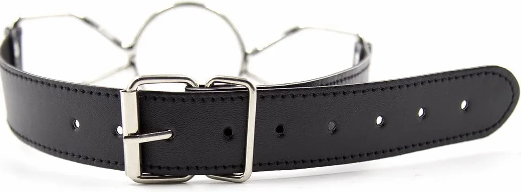 Bavaglio a Ragno in Acciaio Inox Ø3,2cm con Anello O Gag Orale BDSM per Adulti