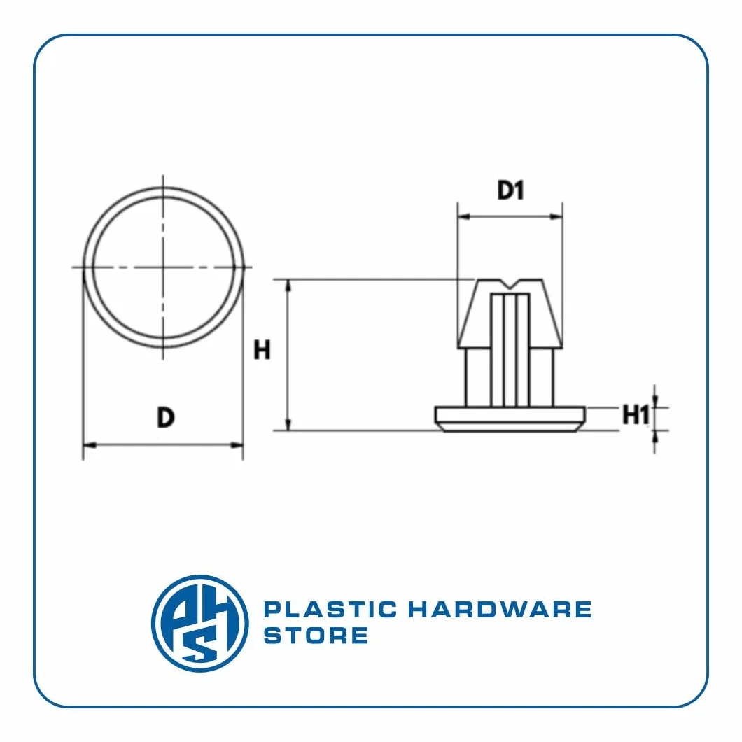 Kit Rivetti Porta Targa in Nylon (Plastica), Facili da Montare, per Fissaggi Targhe, Dimensione Standard, Auto, Moto, Furgone - Blu e Bianco - 100 pezzi - Plastic Hardware Store