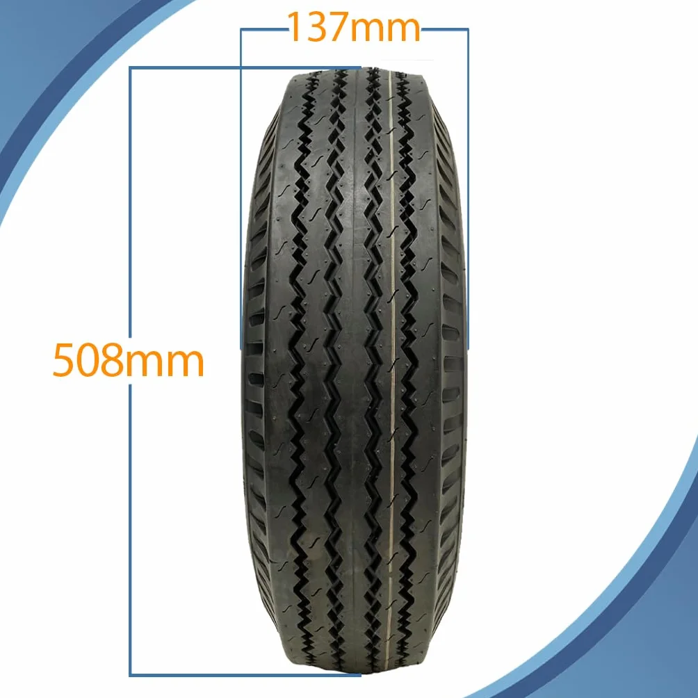 Parnells Ruota e Pneumatico per Rimorchio 5.00-10 4 Strati 4 Perni PCD 4 Pollici 508 mm 137 mm 355 kg