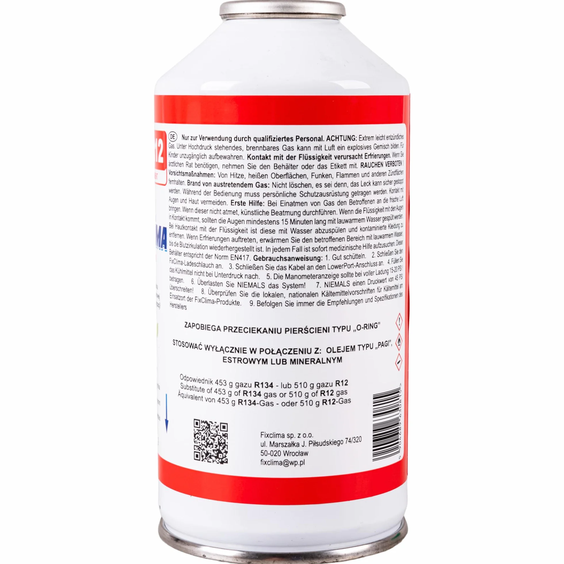 FixClima R134A SealsStop + PlusOil - Gas di riempimento per aria condizionata per auto 1994-2016, con tubo, sigillante 3 in 1 e adattatore, confezione doppia