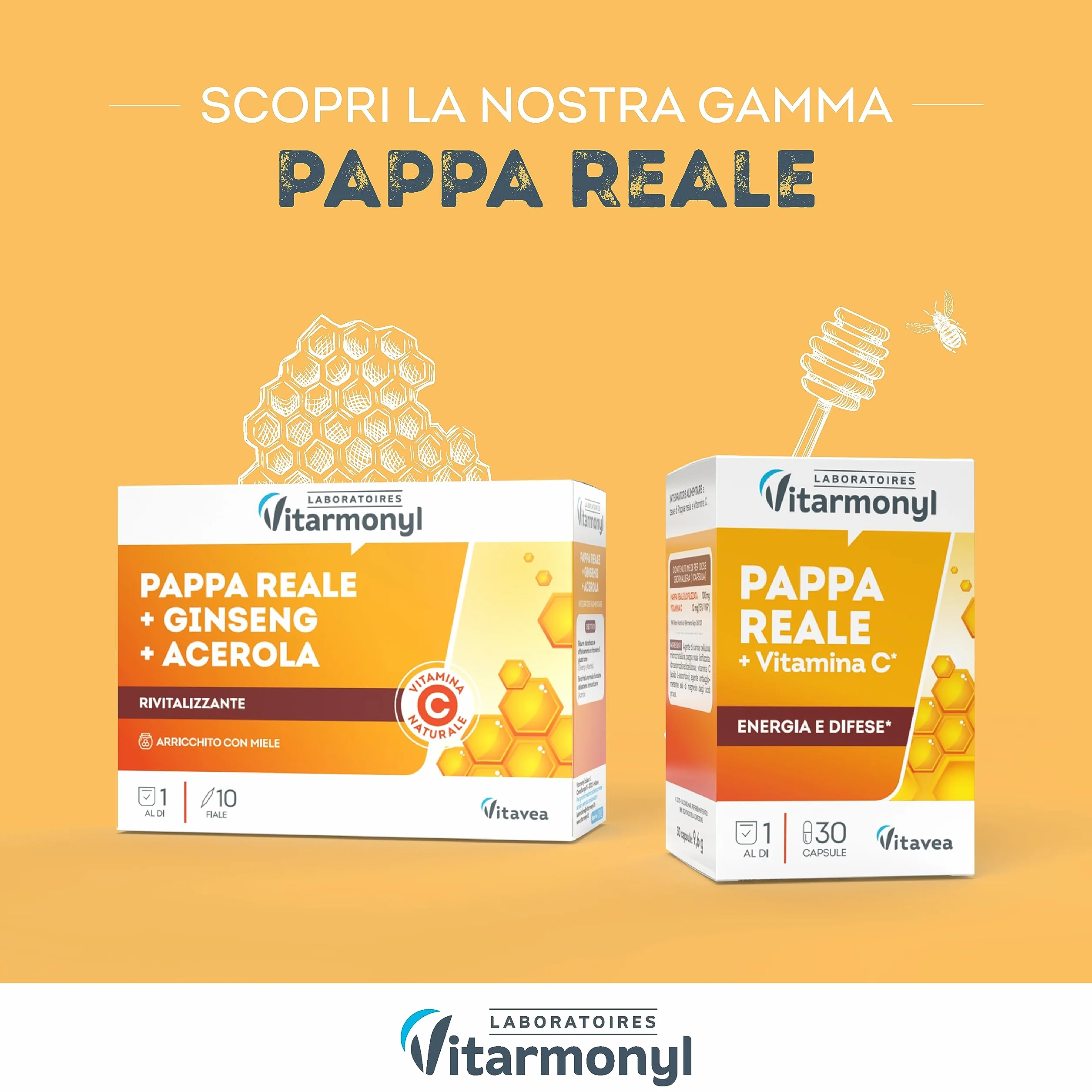 Pappa Reale Integratore Energia e Difese Immunitarie 30 Perle Softgel Vitarmonyl
