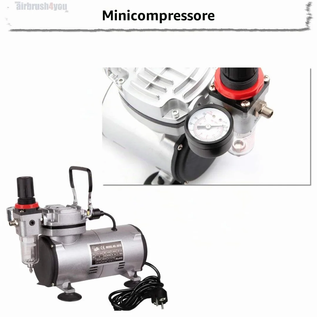 Fengda FD18-2 Mini Compressore per Aerografo Regolatore Pressione Flusso Aria