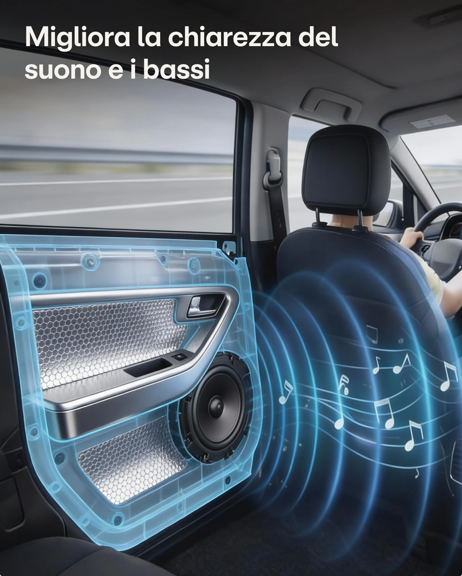 Praknu Alubutyl Isolante Insonorizzante 2 mm 40x500 cm Tappetino Autoadesivo per Auto