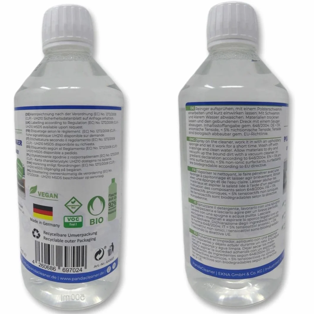 PandaCleaner Detergente biologico per tappezzeria 500 ml spray con spazzola