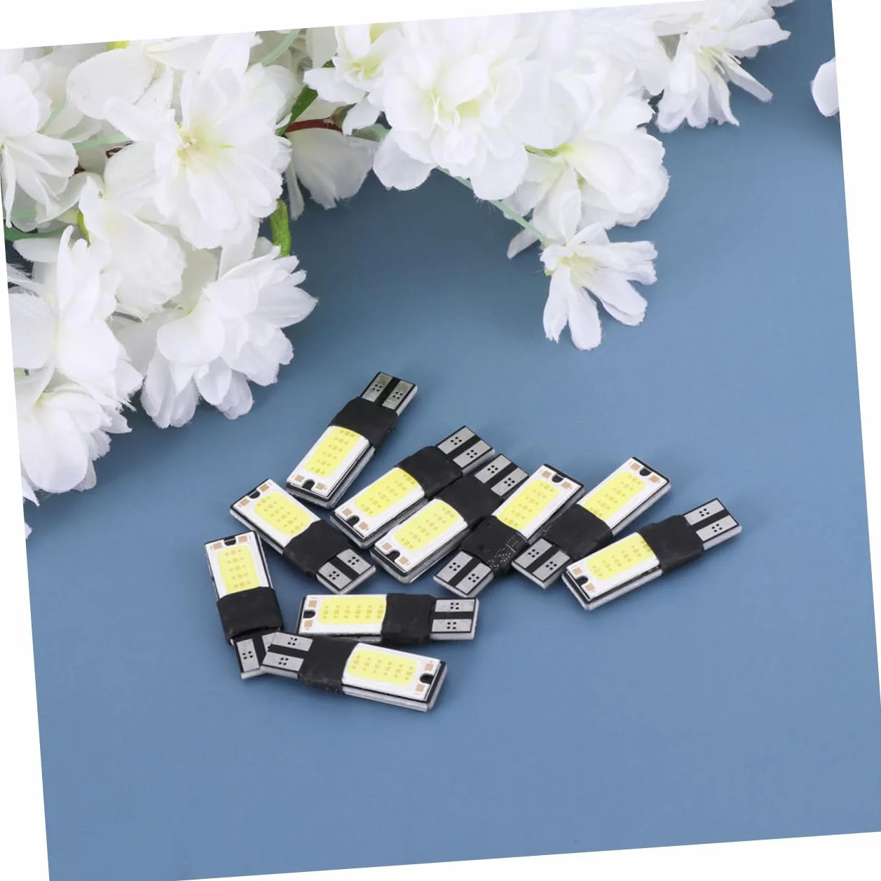 Lampade LED T10 W5W COB Can-bus Bianco 10 Pezzi per Auto Luce di Lettura Targa