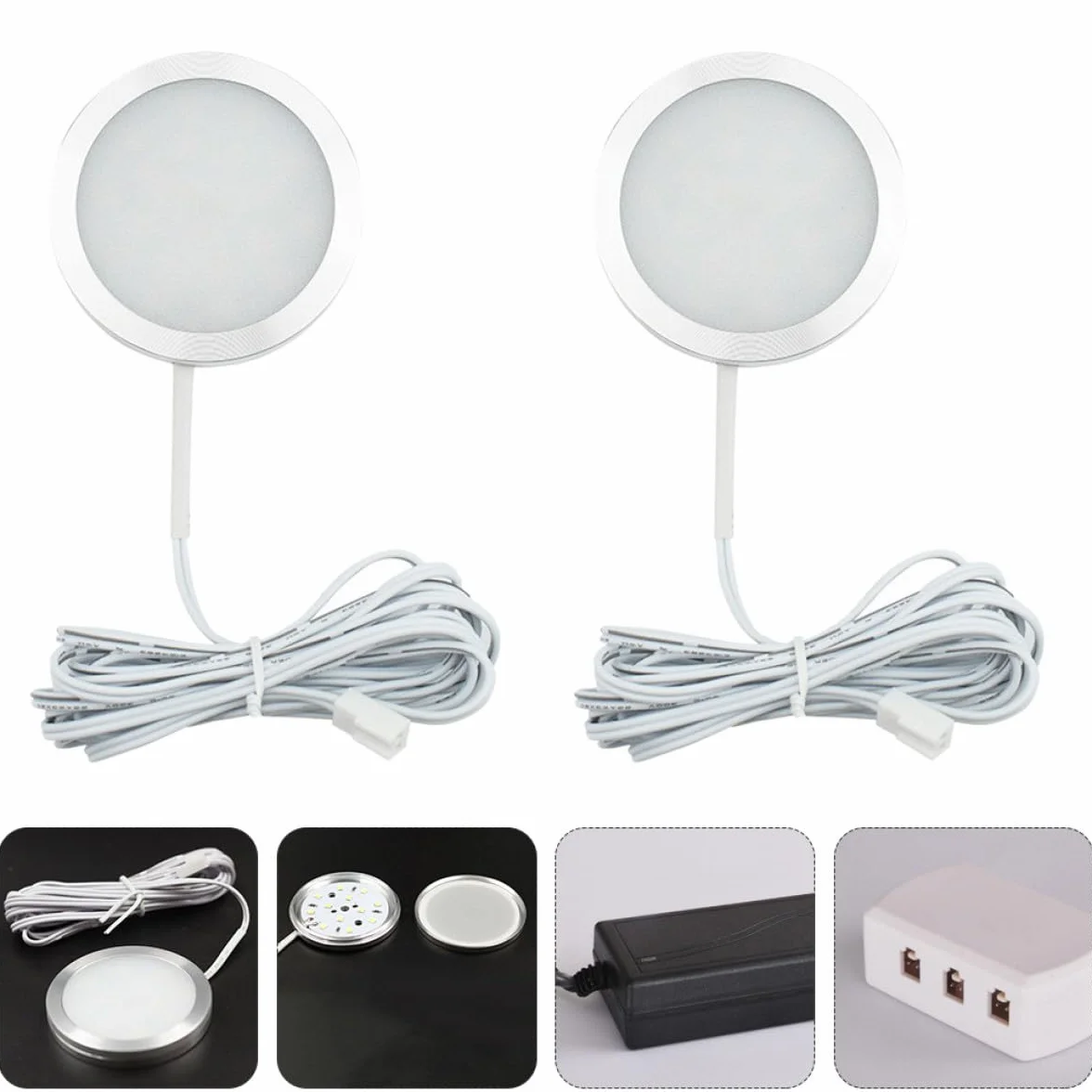 Lampada LED da Incasso 12V Rotonda 4 Pezzi per Camper Luce Soffitto Bianca Faretto LED Compatto Alluminio