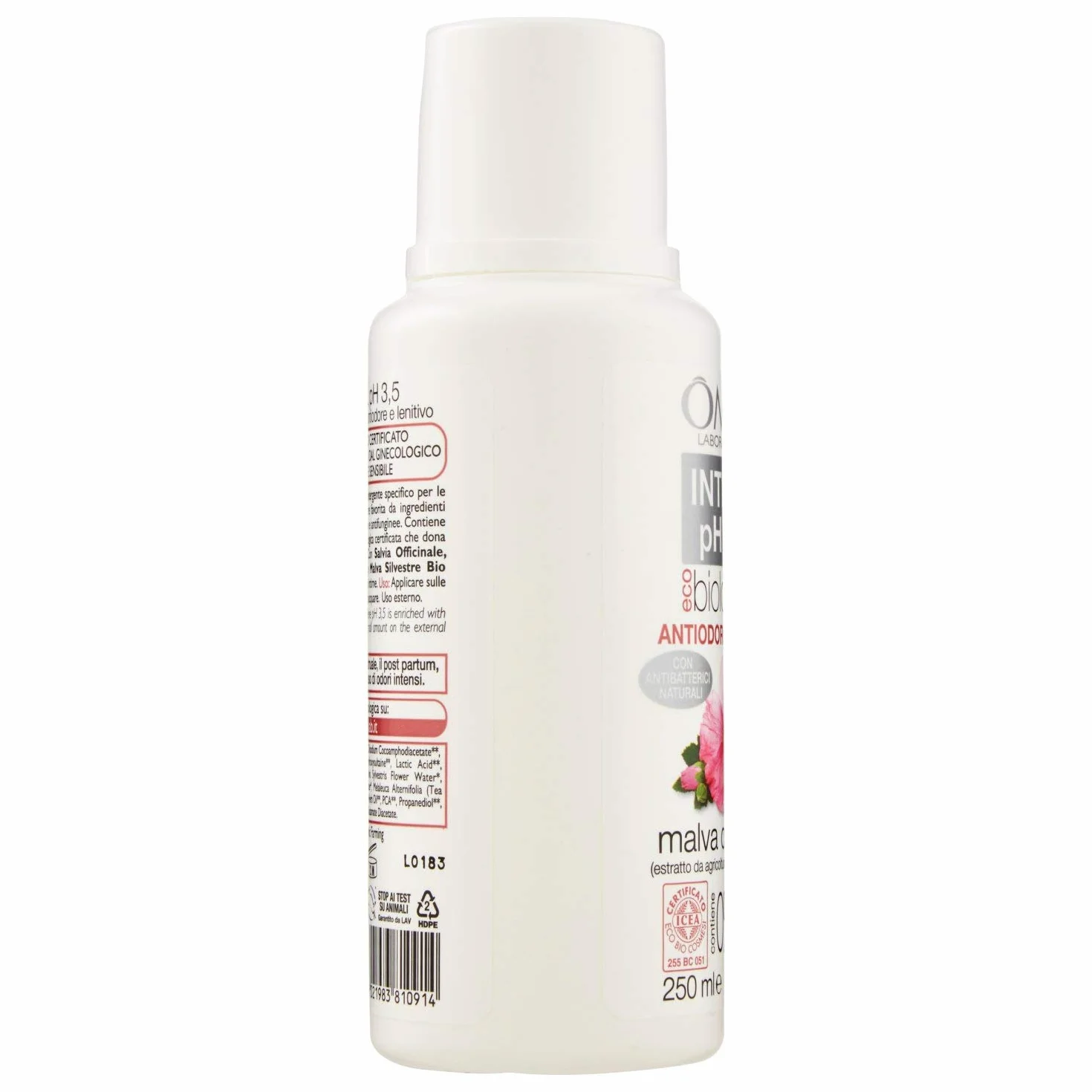Omia Sapone Intimo Eco Bio Ph 3.5 Malva Officinalis Detergente Intimo 250ml