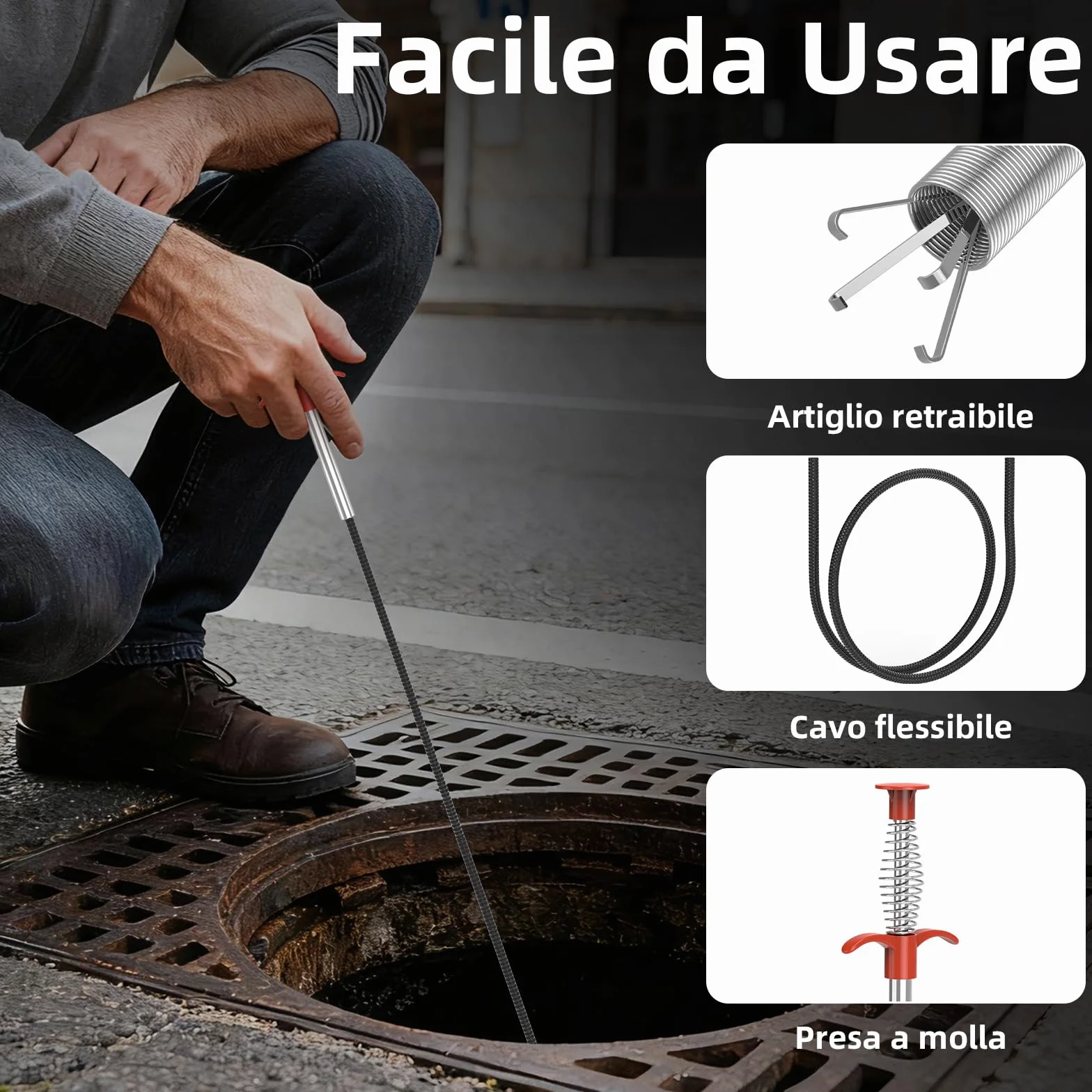 Endoscopio Per Smartphone Telecamera Endoscopica 1920P HD IP67 5M 8 LED
