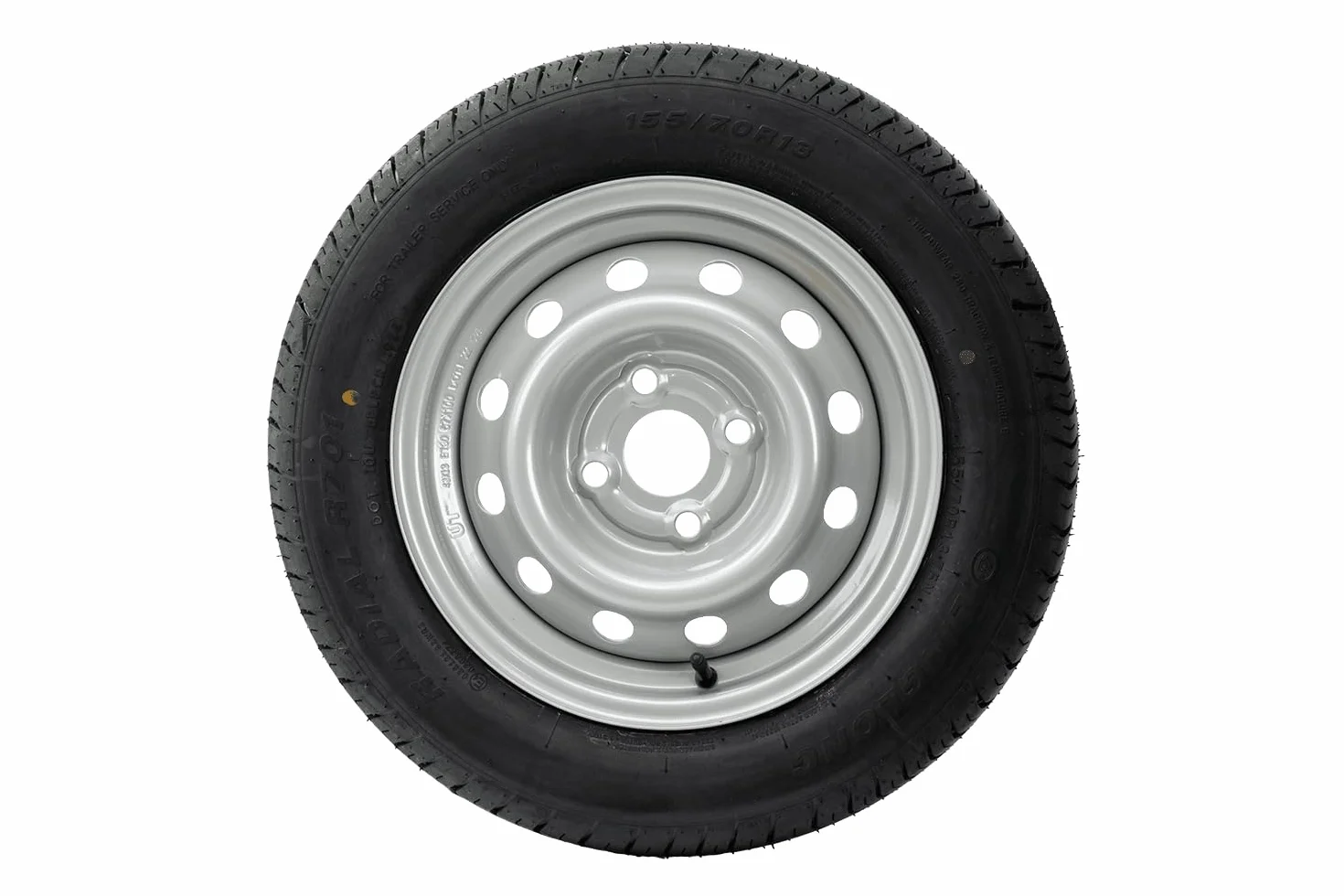 UNITRAILER Set di ruote per rimorchio 155/70 R13 LINGLONG con cerchi in acciaio