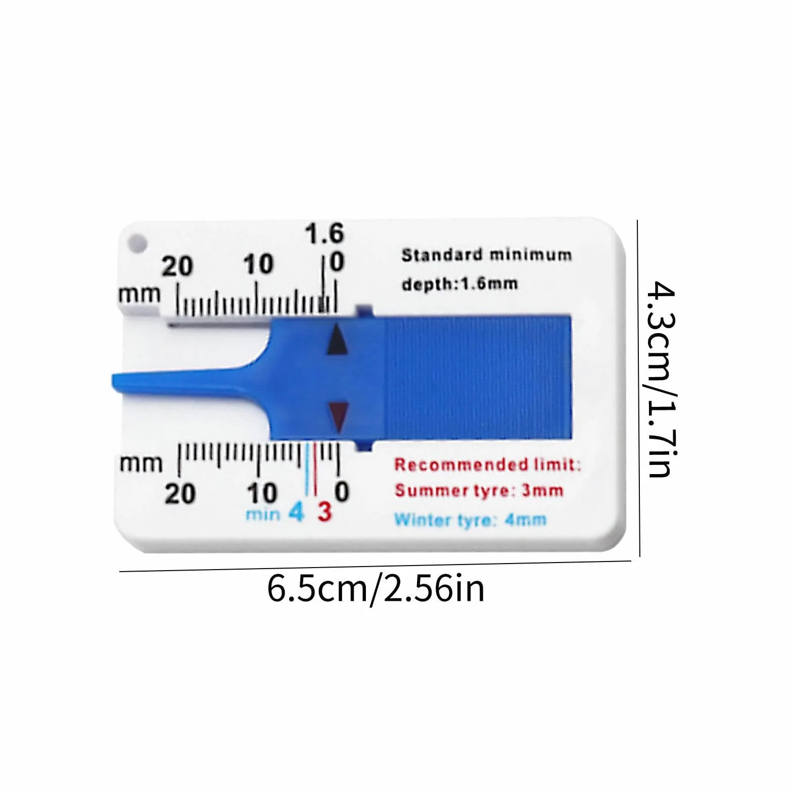 Misuratore di profondità dei pneumatici 0-20 mm Tester battistrada preciso