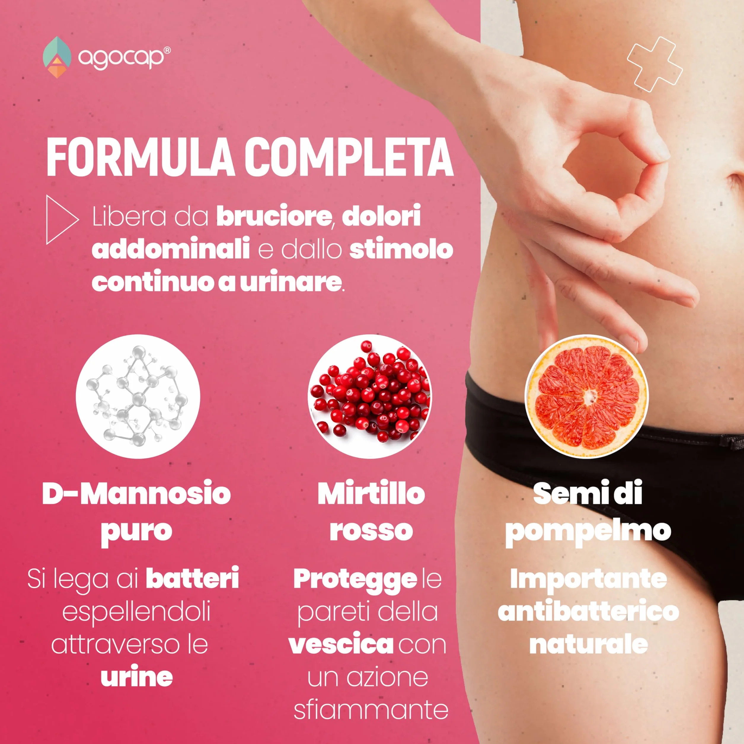 Cistiflor D-Mannosio Mirtillo Rosso Semi di Pompelmo 40 compresse integratore per Cistite Candida Vie Urinarie