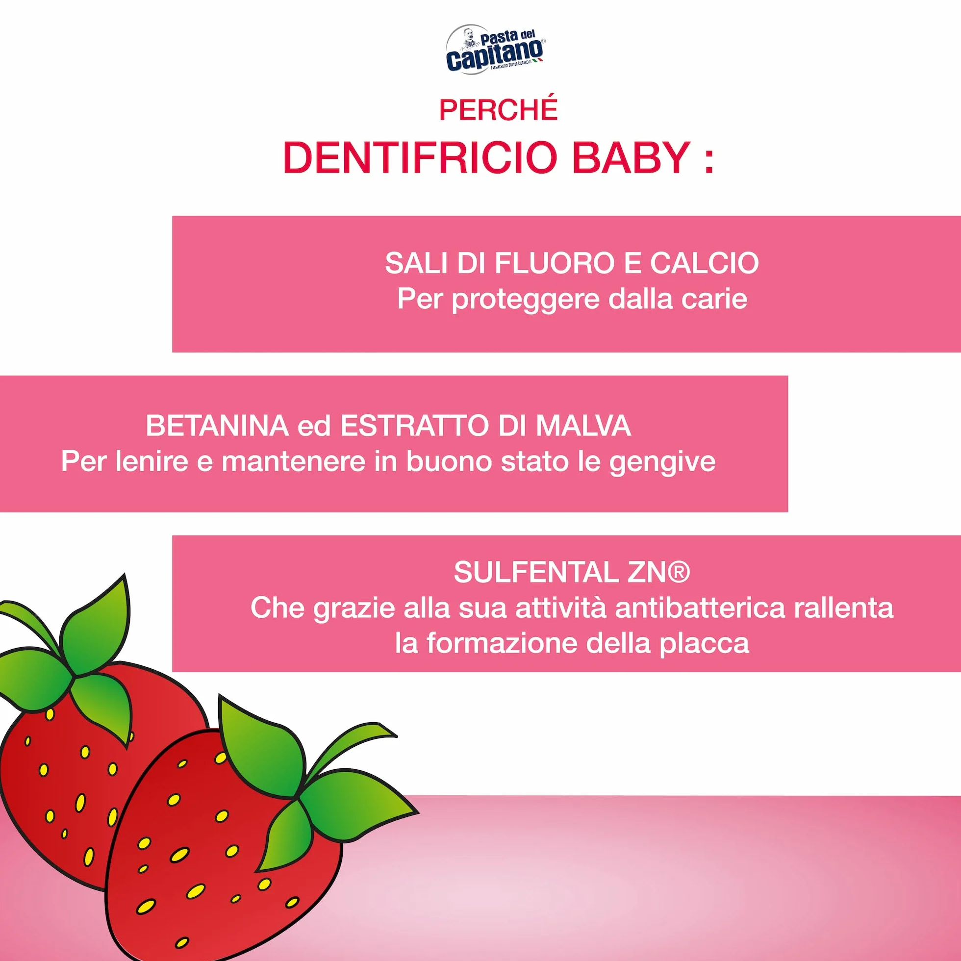 Pasta del Capitano Baby Dentifricio Gusto Fragola 75 ml