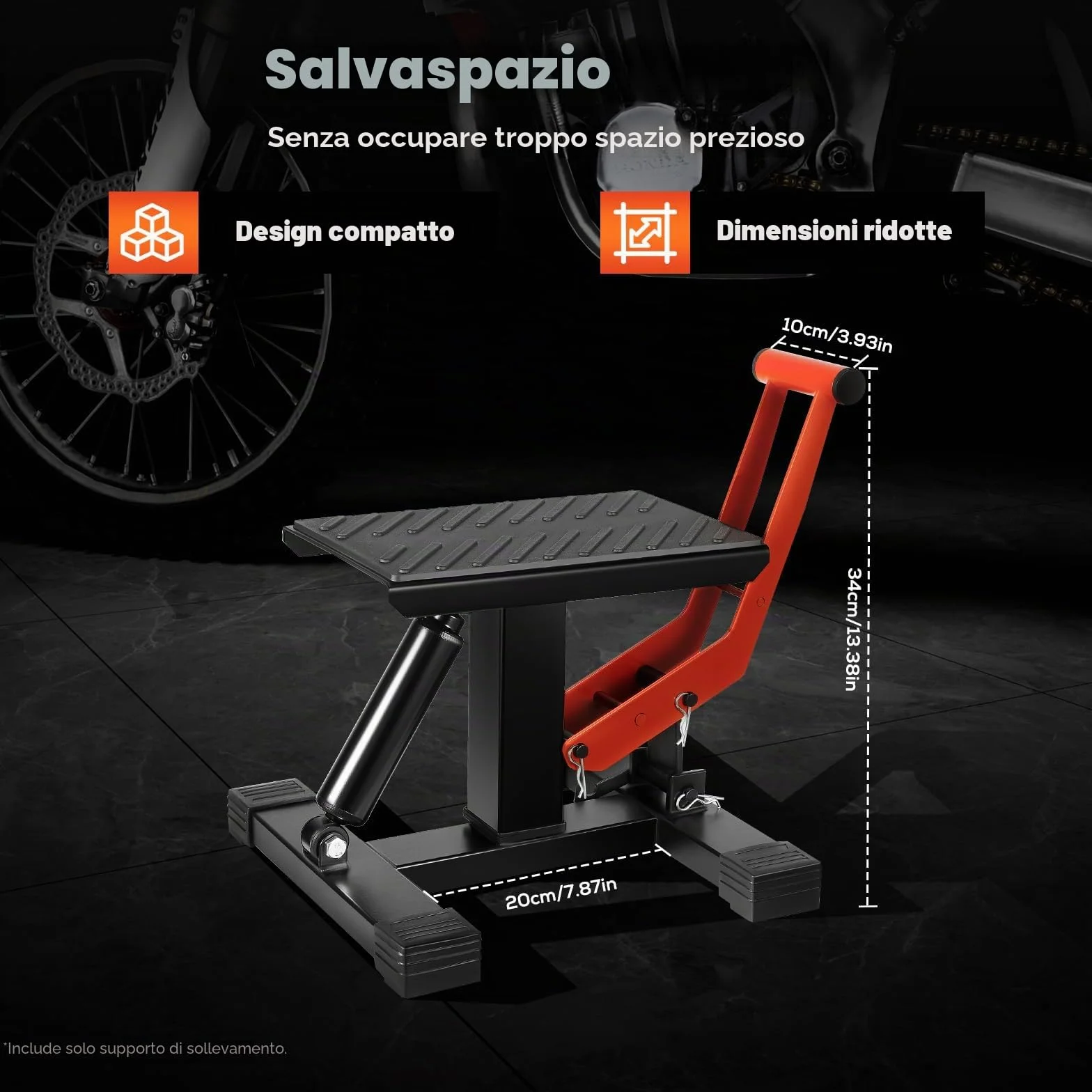 Cavalletto idraulico per moto, ponte sollevatore professionale per moto, supporto per moto, cavalletto universale per moto, portata massima 400 kg