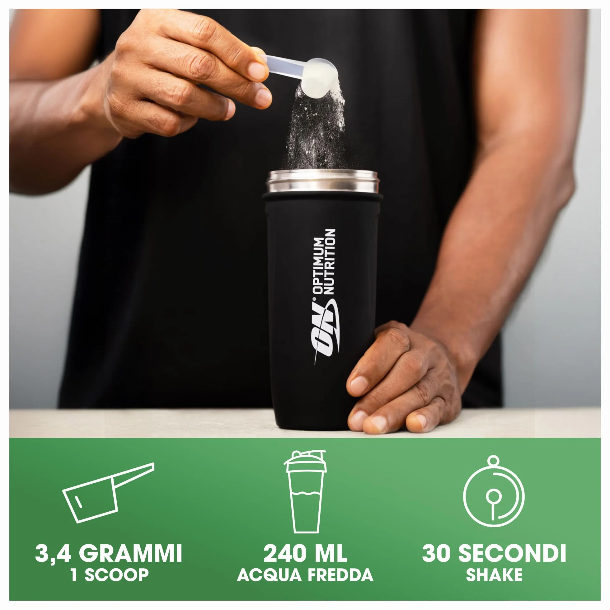 Optimum Nutrition Creatina Monoidrata Micronizzata in Polvere, 100% Pura, 317 g