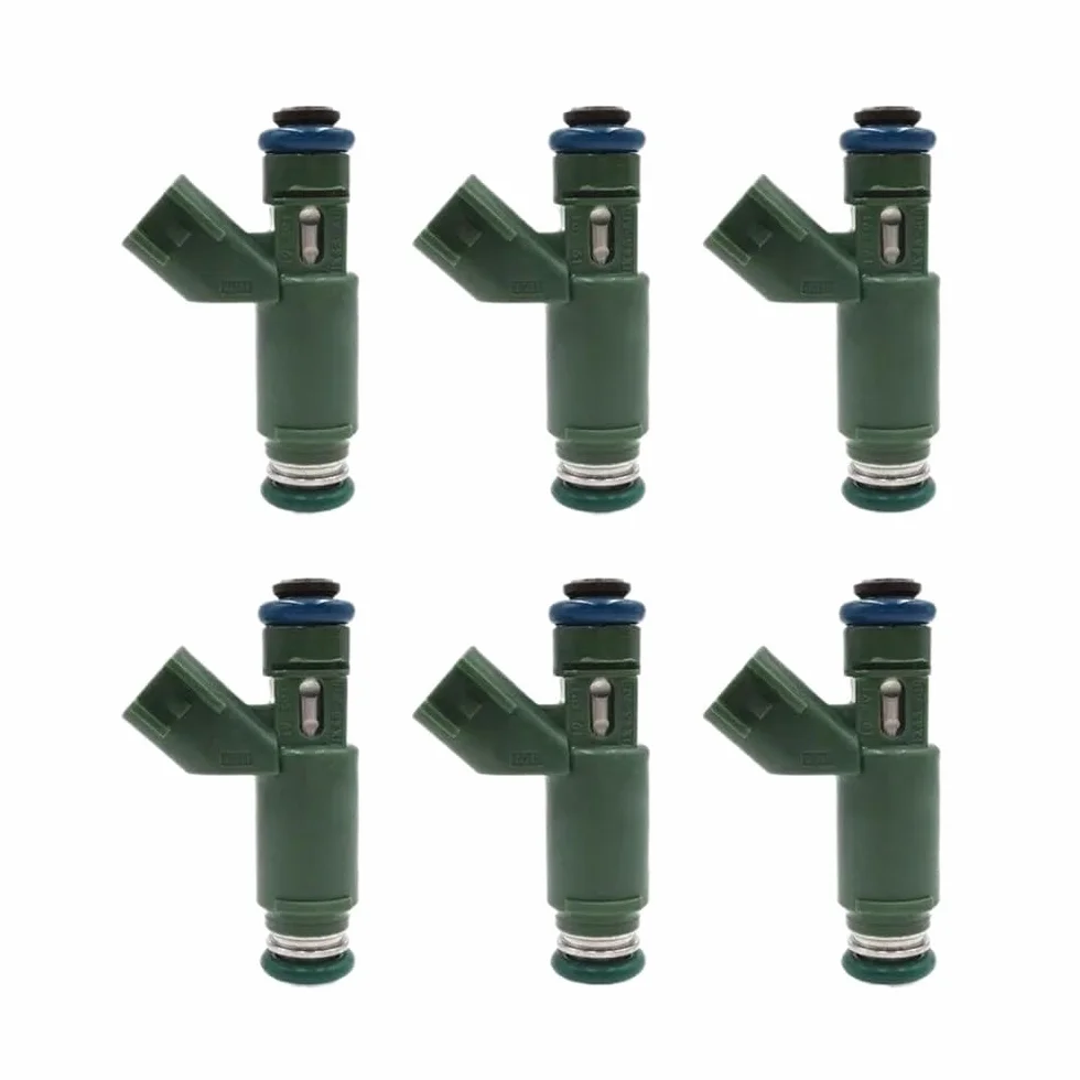 Iniettore di Carburante 6 Iniettori Di Carburante 1X43-AB Per Jaguar X-Type 2.5L/3.0L V6 2002-20081X4Z9F593AB 195500-4011
