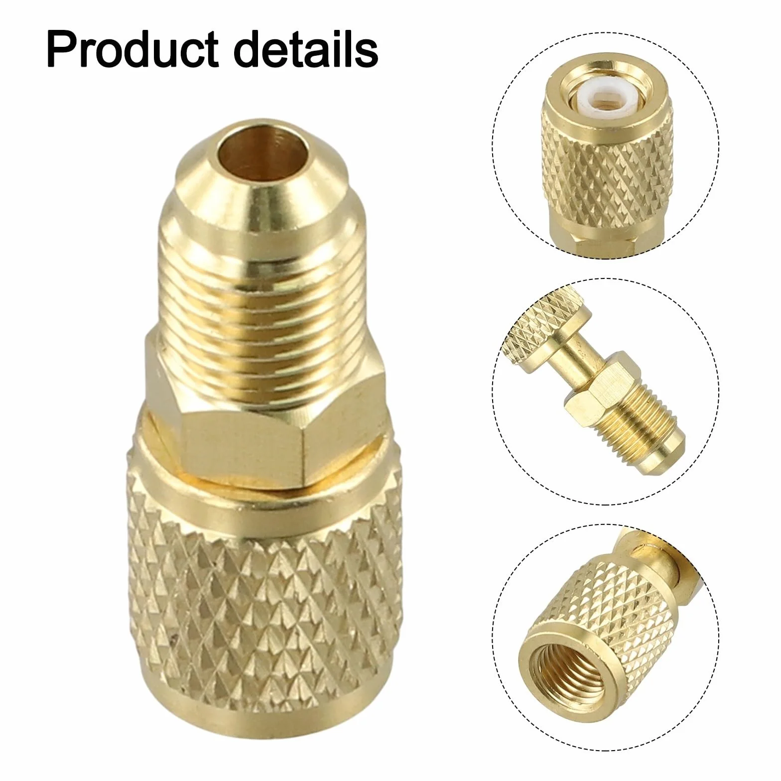 Adattatore in ottone maschio 5/16 x femmina 1/4 SAE per climatizzazione R32 R410a R22