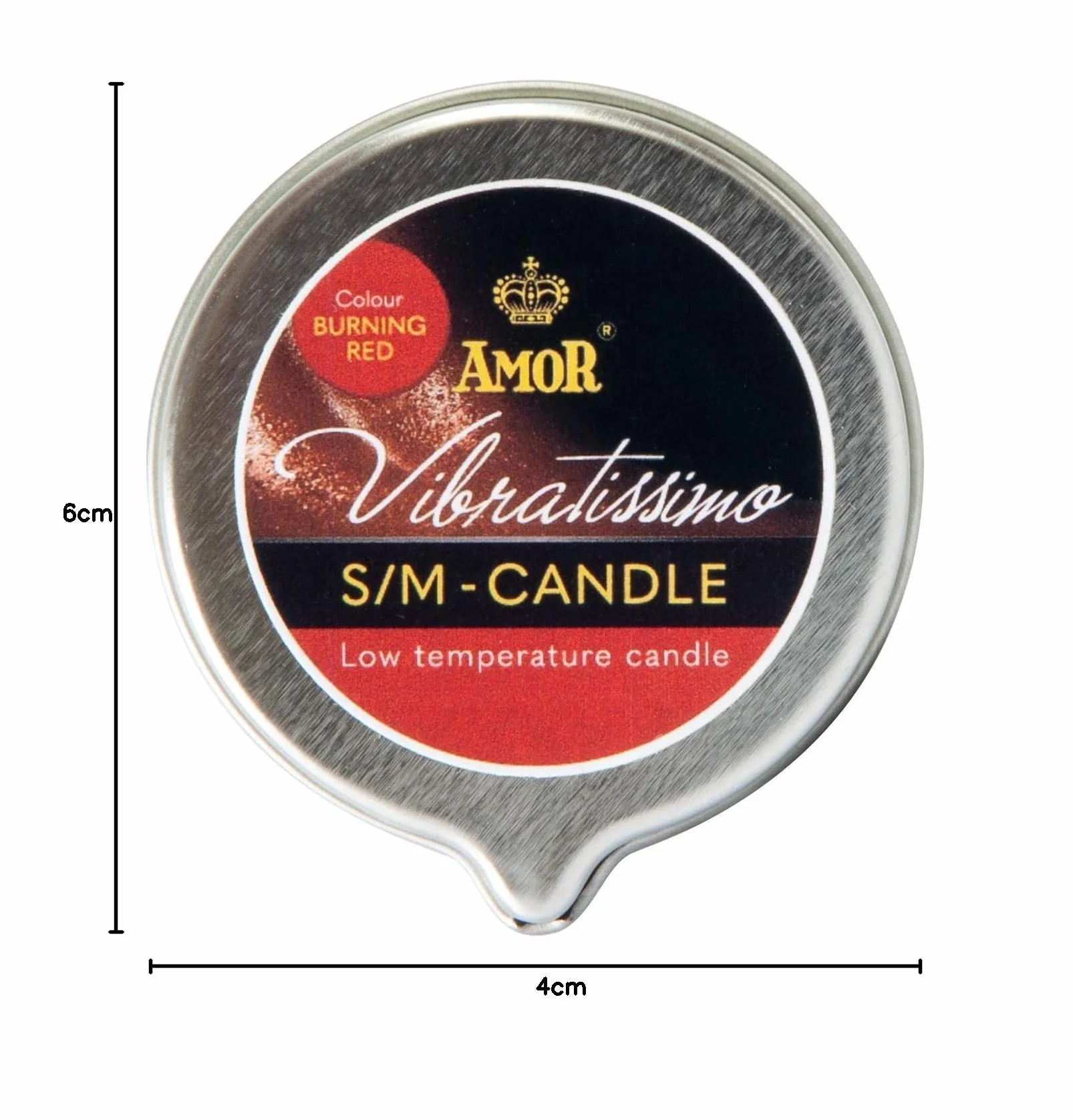 VIBRATISSIMO S/M Candela Burning Red 50ml Cera a bassa temperatura per giochi erotici massaggio coppie
