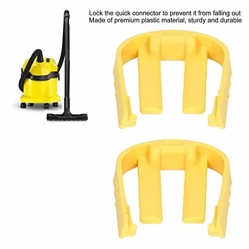 Rondella di Pressione con Connettore Rapido, 2 Pezzi, Fibbia Auto C Clip Ricambio compatibile con K2 K3 K7, Plastica Giallo, Accessorio Fissaggio Tubo