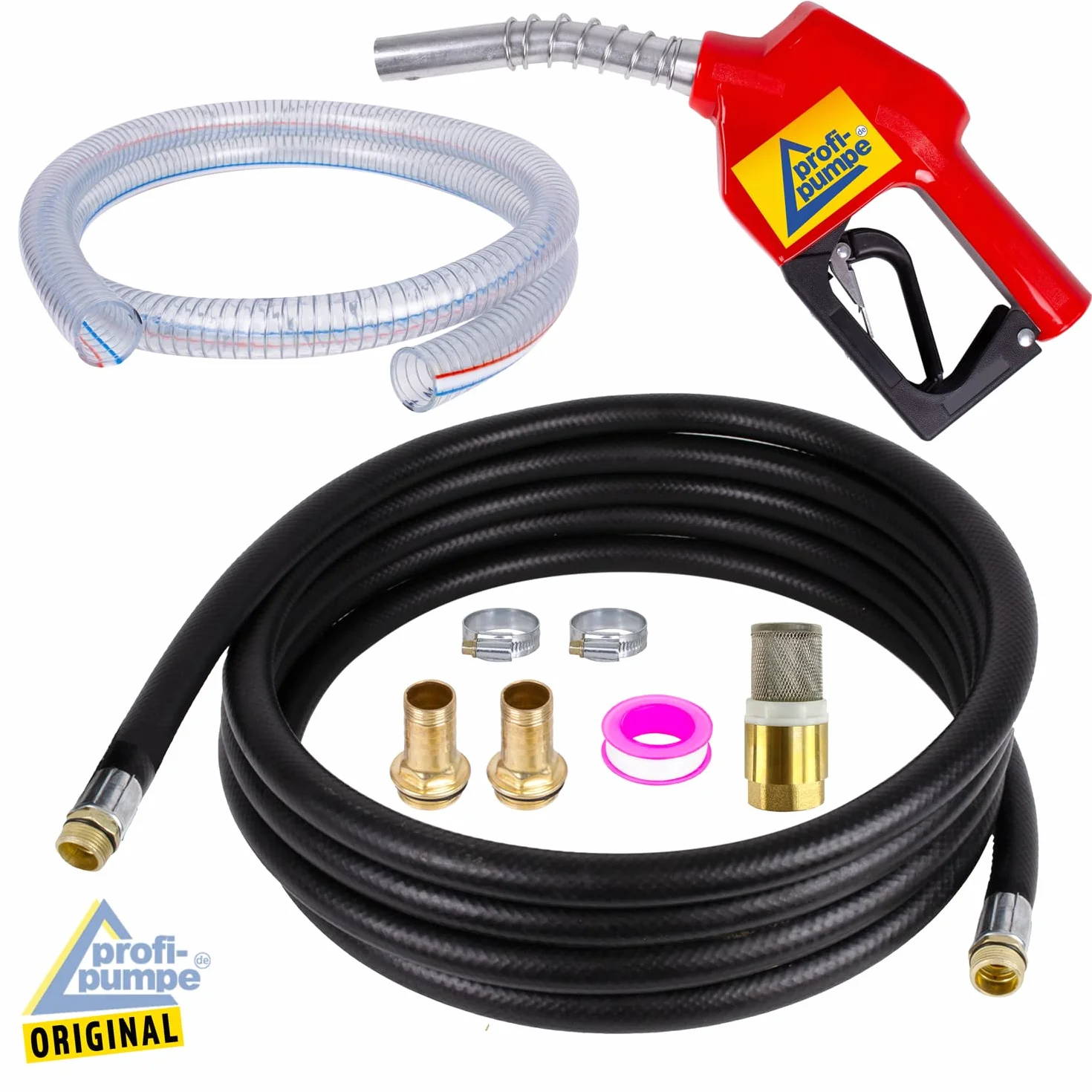POMPA GASOLIO POMPA TRAVASO GASOLIO POMPA DIESEL CON CONTALITRI POMPA ELETTRICA DIESEL EXELENZ-2 Pompa gasolio con conta litri, pistola, tubo e accessori