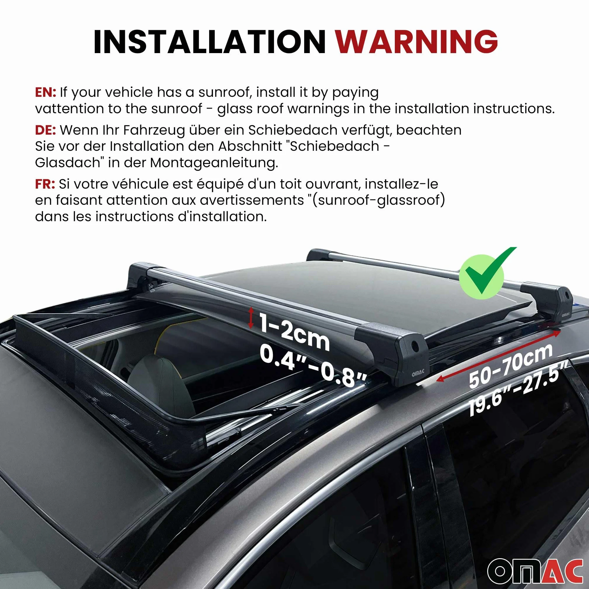 OMAC Barre Portatutto Trasversali in Alluminio per Hyundai Kona II 2024-2026 – City Crash – ISO/PAS 11154