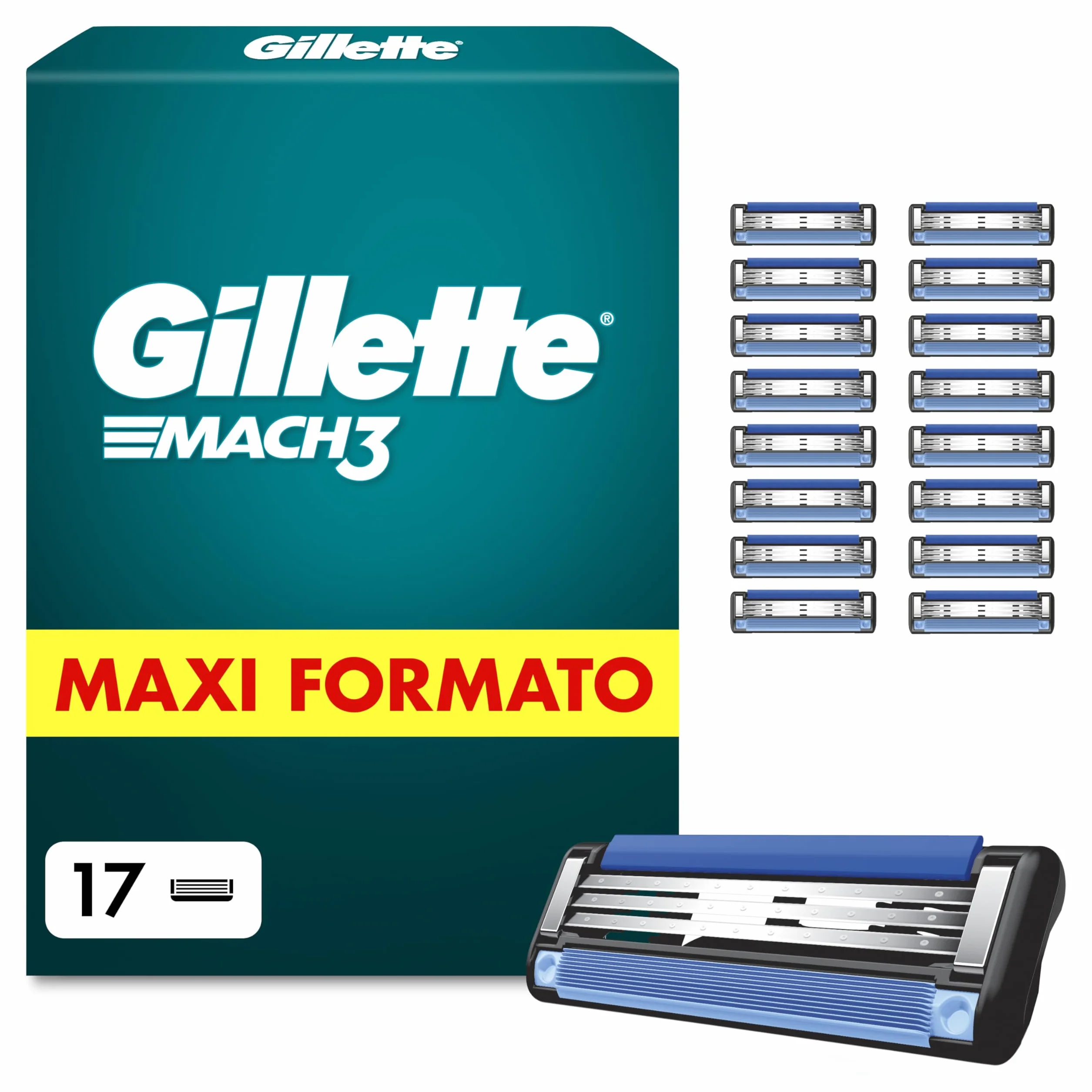 Gillette Mach3 Sport Lamette da Uomo Rasatura Profonda 17 Pezzi