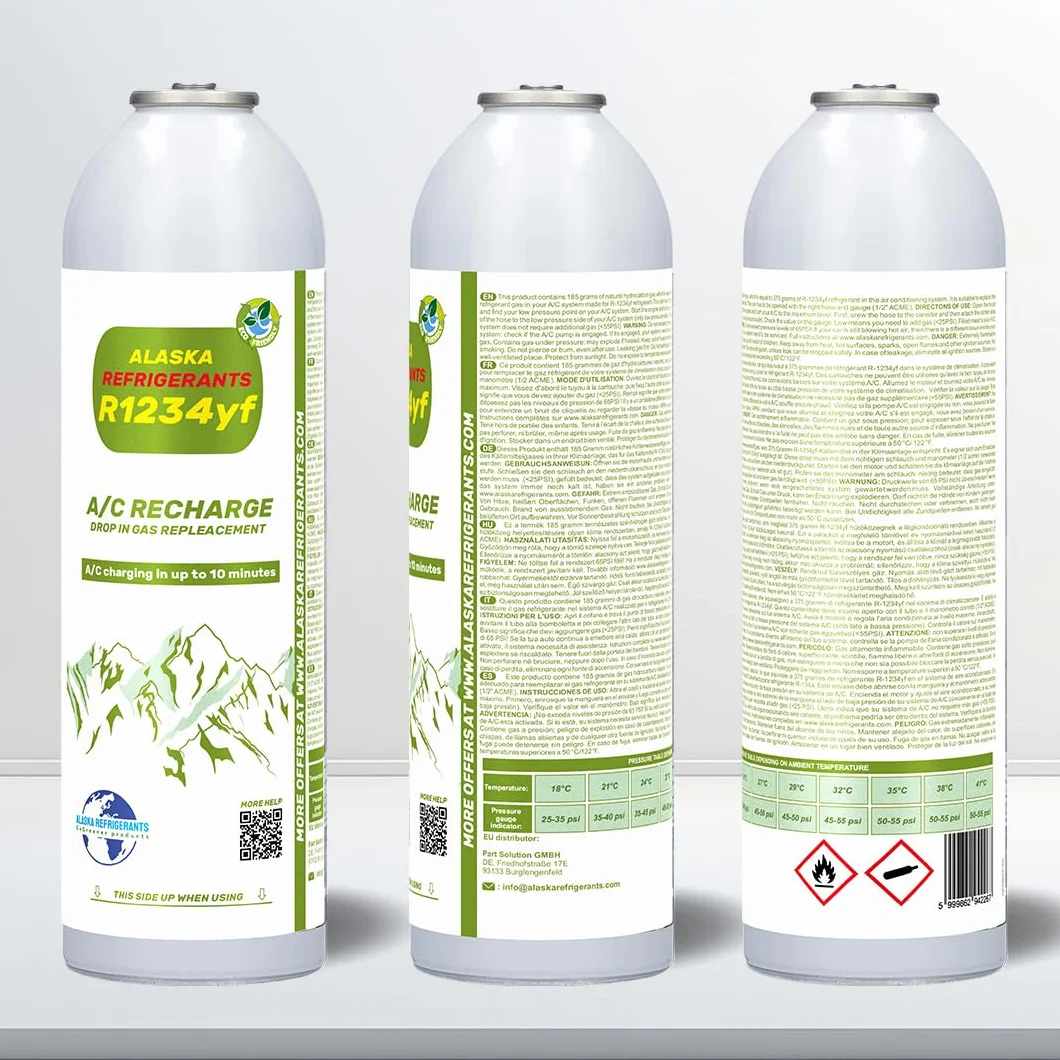 2 refrigeranti di ricambio per veicoli Alaska Refrigerants R1234yf