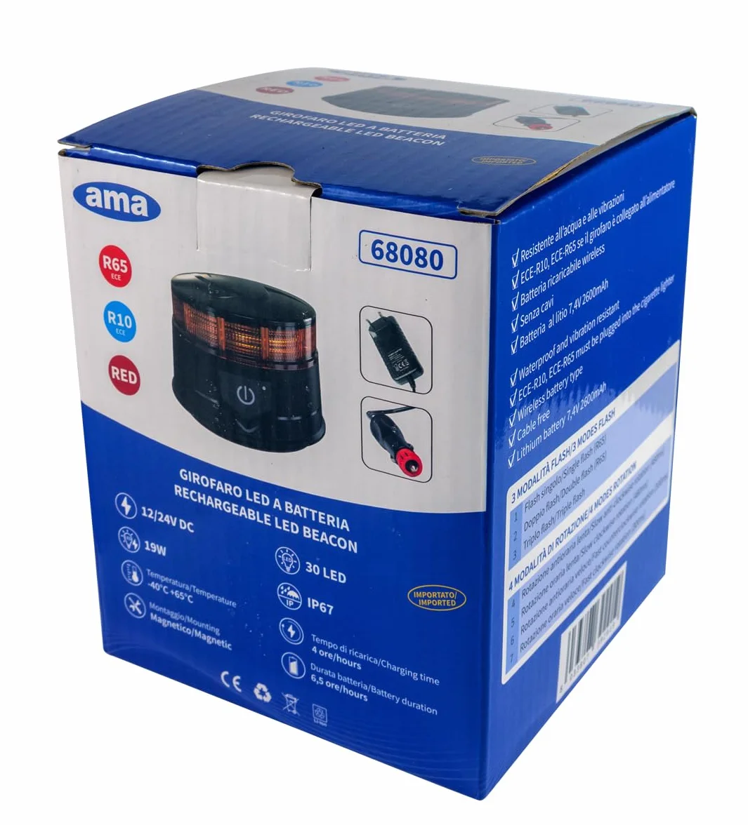 Ama Lampeggiante LED 12-24V 19W IP67 Magnetyczny