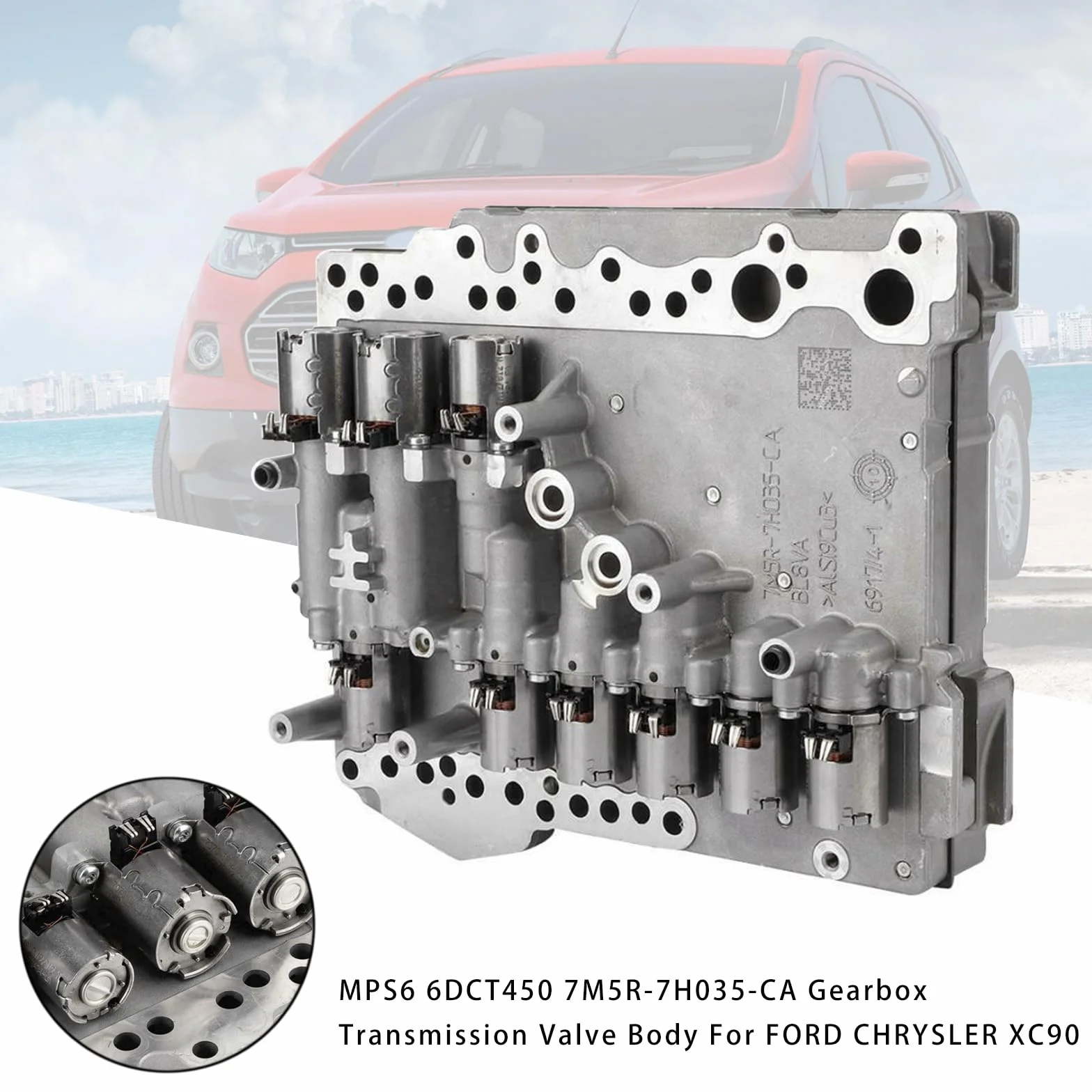 Topteng Adatto per MPS6 6DCT450 7M5R-7H035-CA Gearbox Transmission Valve Body Adatto per Ford Chrysler