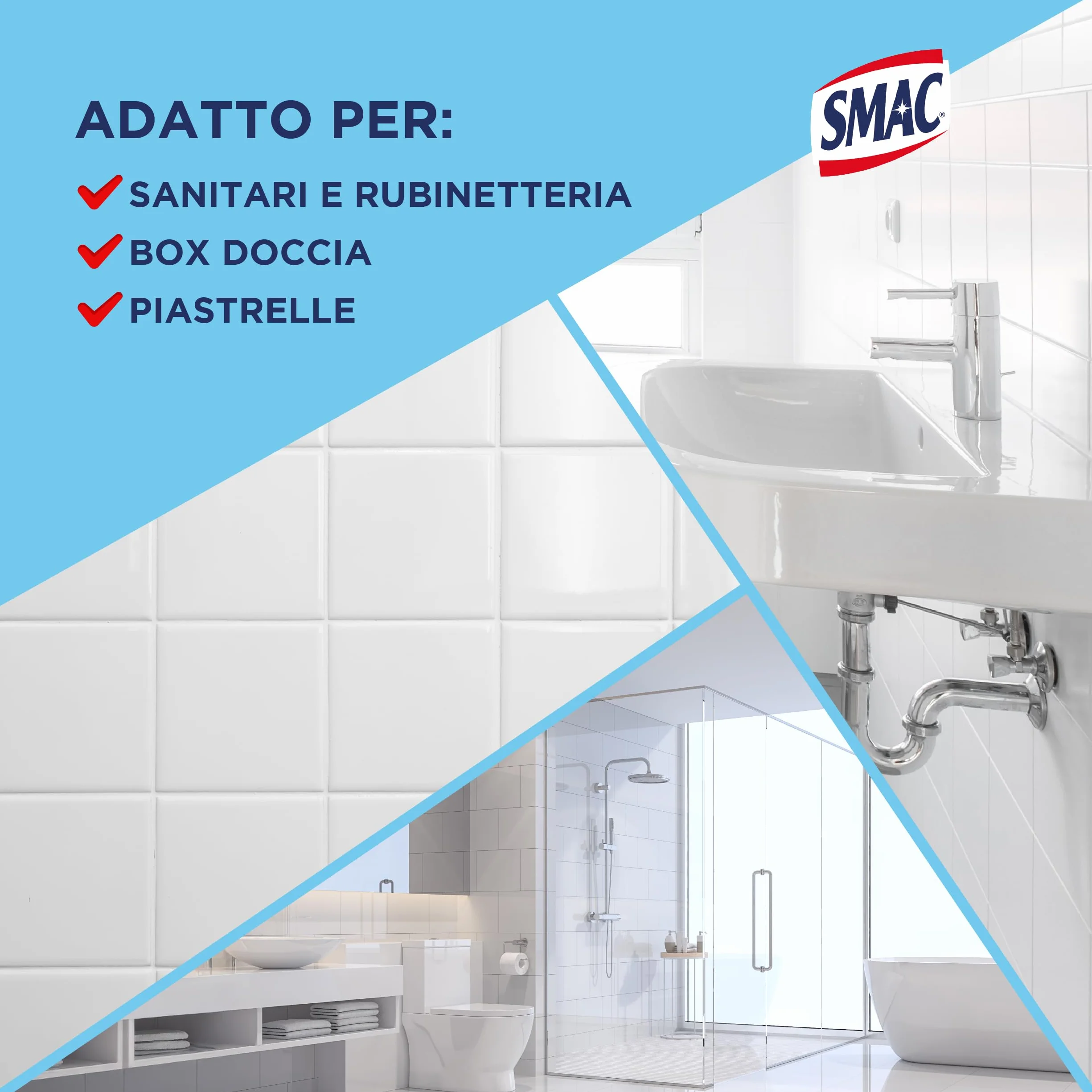 Smac Detergente Gel Bagno Multisuperficie Igienizzante Brillantezza 850 ml