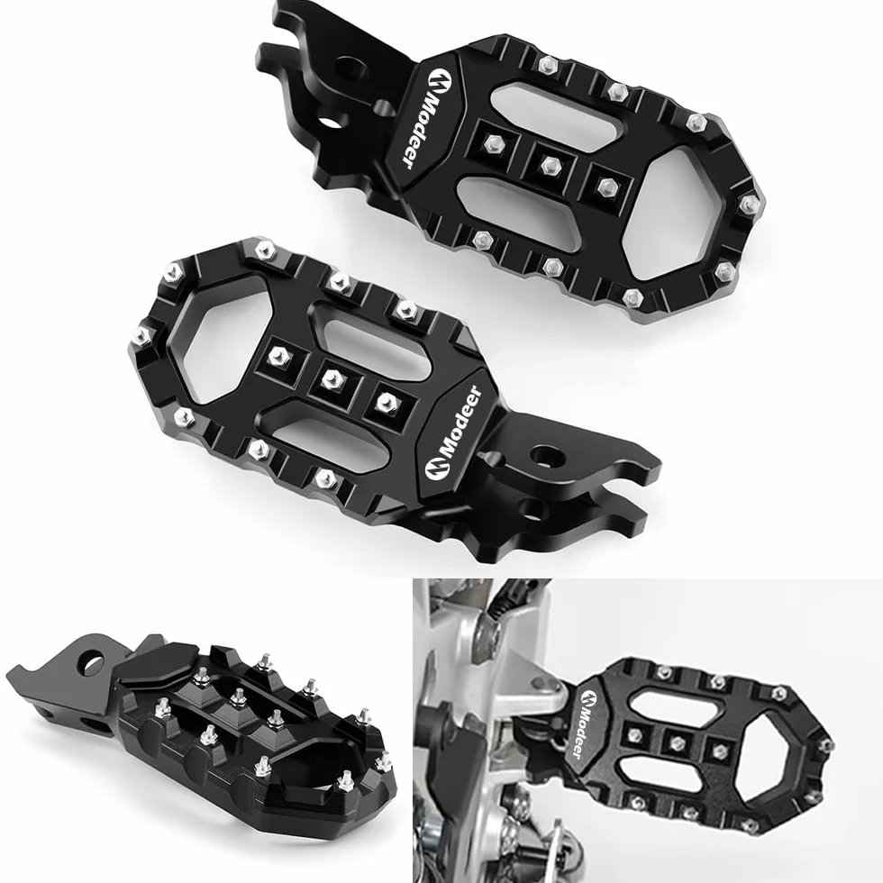 Modeer Pedane Offroad Moto per CRF 1000L Africa Twin CRF 450R XL750 Transalp 2025 (nero)