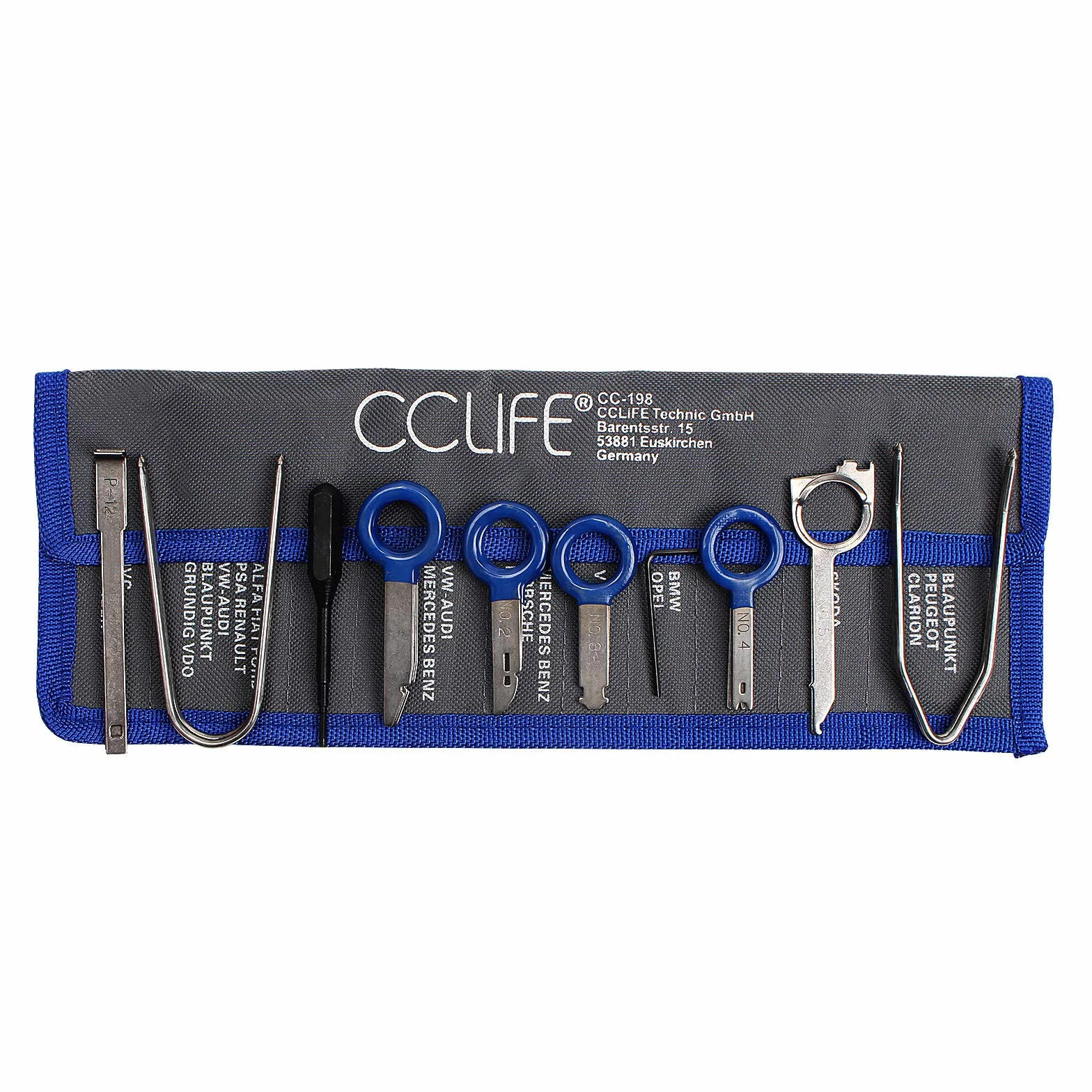 CCLIFE 20 Pezzi Set Smontaggio Autoradio, Chiavi di Rimozione per Stereo Radio