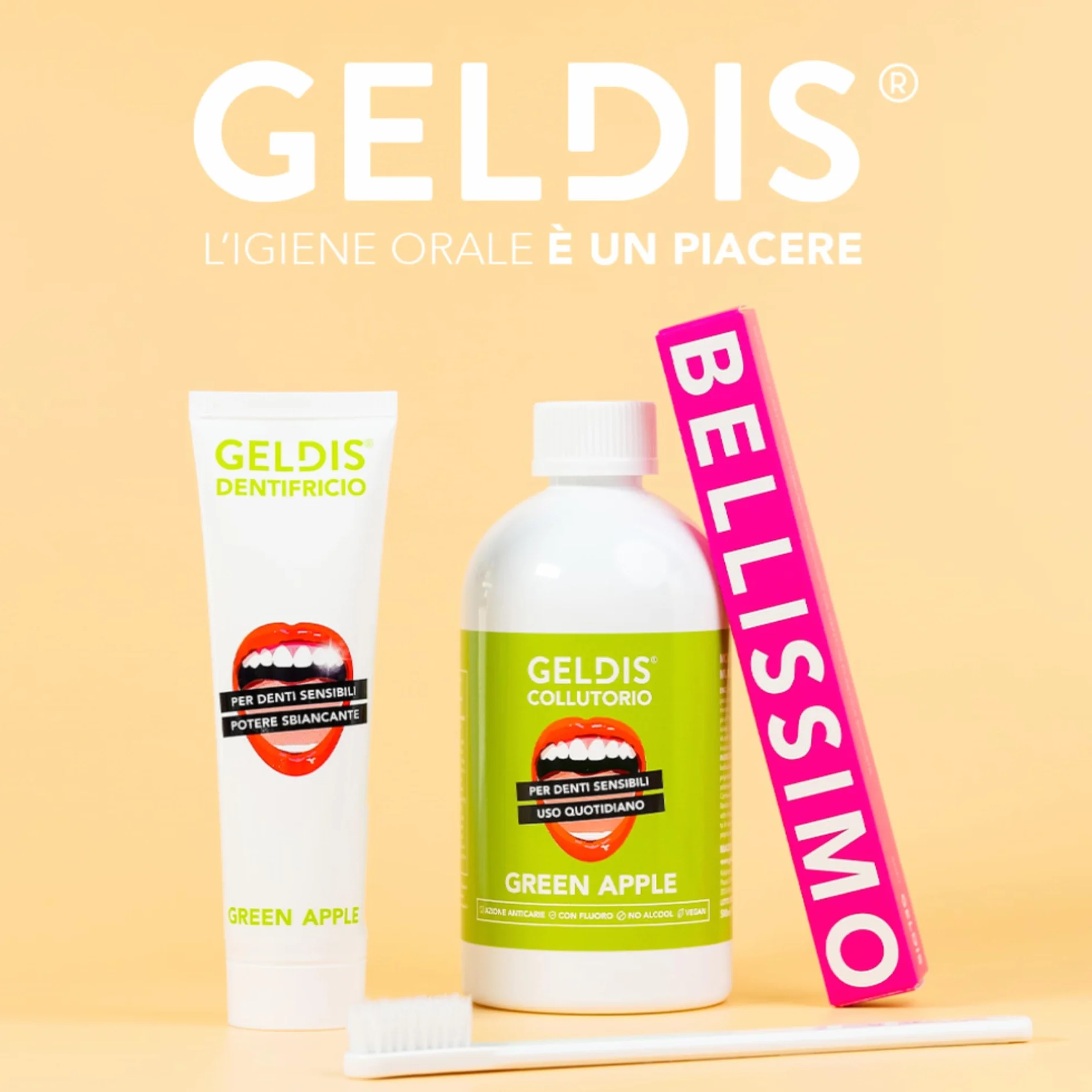 GELDIS Daily Cleanser Gel Detergente Igienizzante per Mascherine Trasparenti Apparecchi Ortodontici Protesi Dentarie Bite 100 ml
