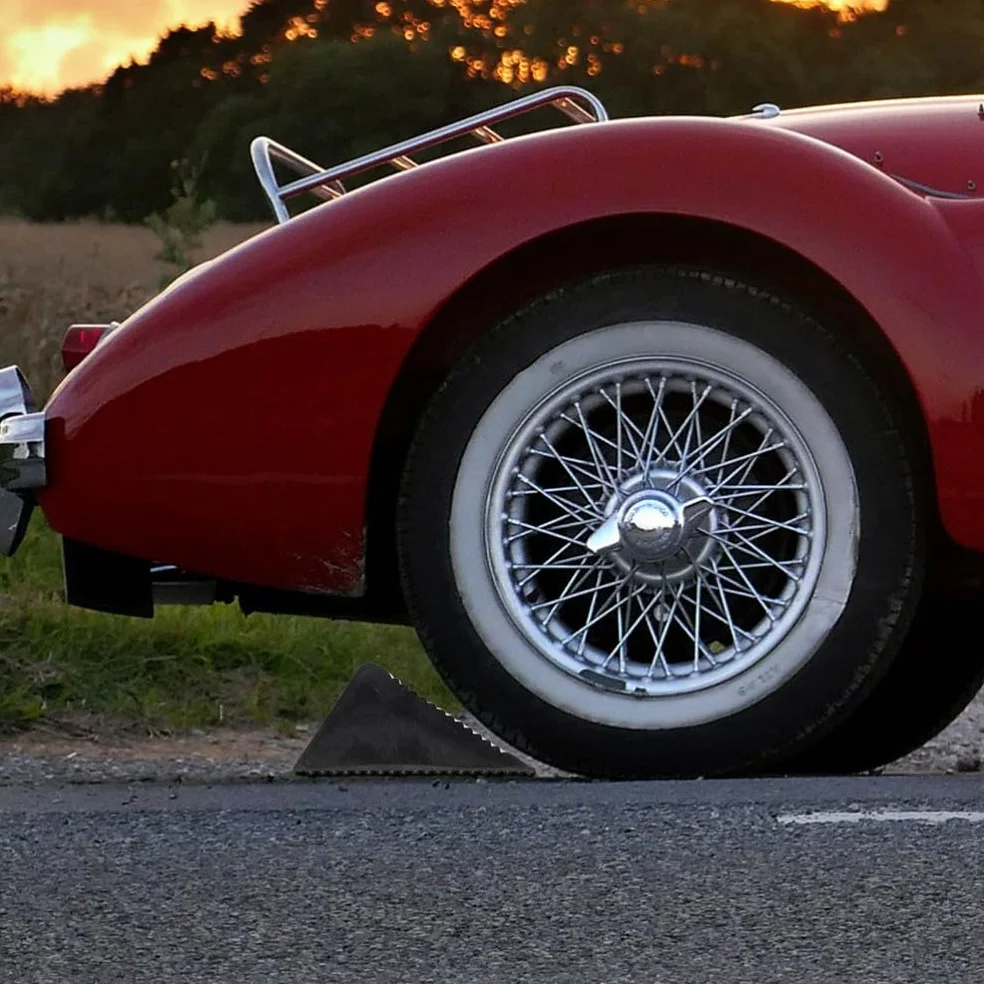 Cunei Antiscivolo Per Ruote Fermaruota Triangolari Per Auto e Camion Design Portatile e Leggero