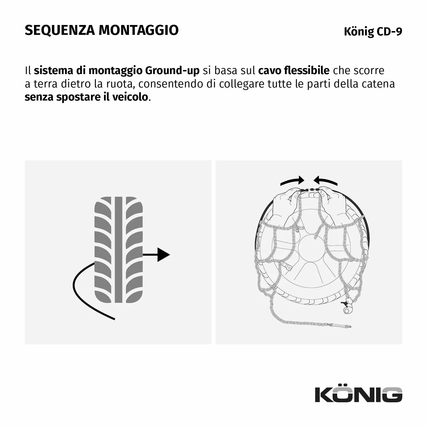 KÖNIG CD-9 103 Catene da Neve