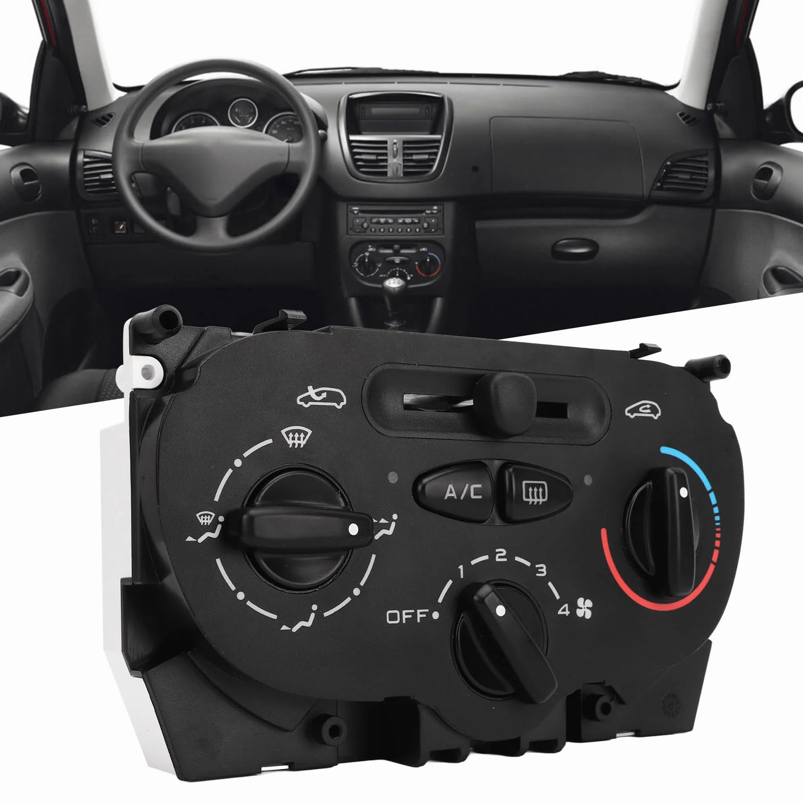 Pannello Regolatore Climatizzatore AC 6451WC Sostituzione per Peugeot 206 207