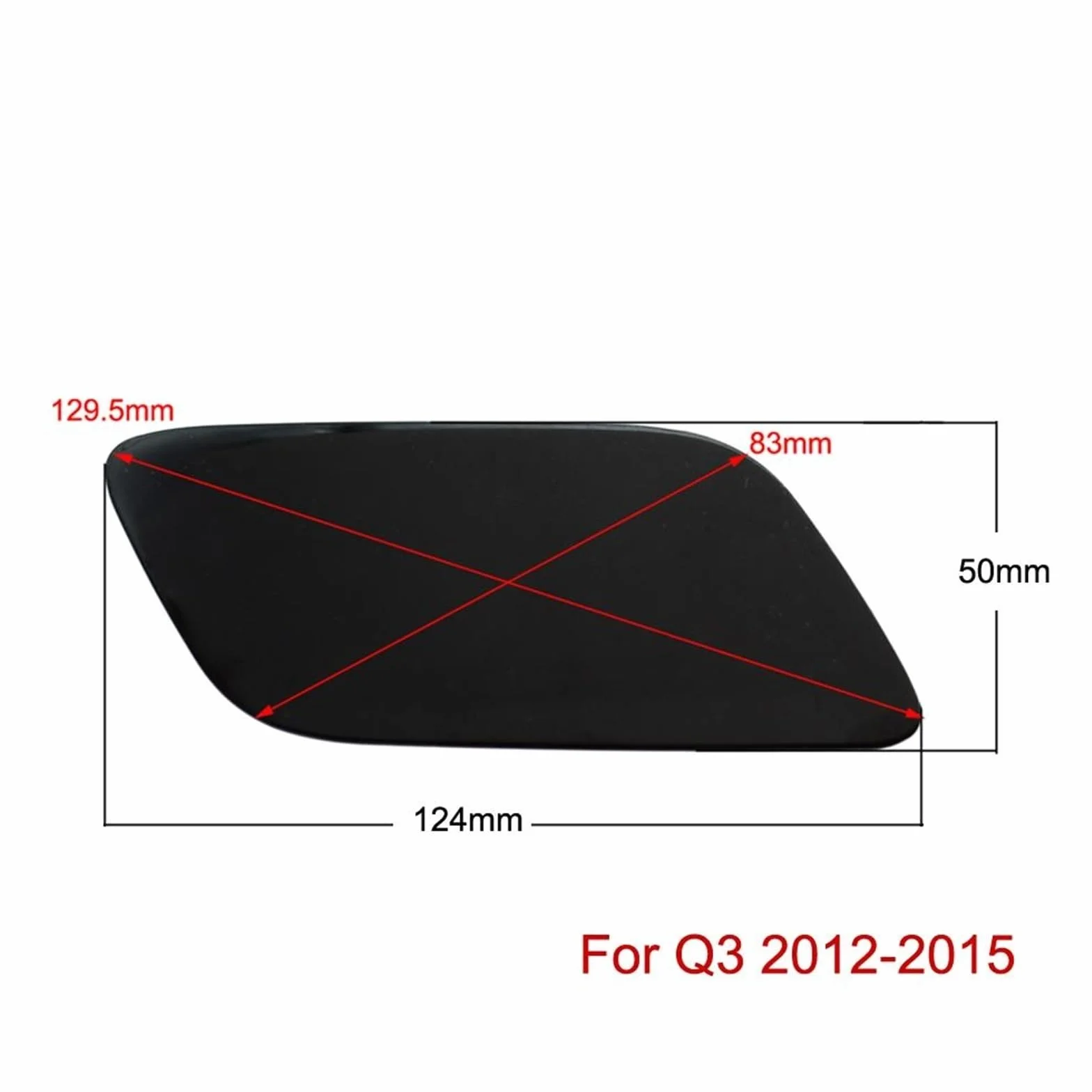 for, Q3 2012 2013 2014 2015 2016 2017 2018 Nuovo paraurti anteriore Copertura lavafari Tappo acqua fari 8U0955275 8U0955275E coperchio ugello lavafari(SET For 2012-2015)