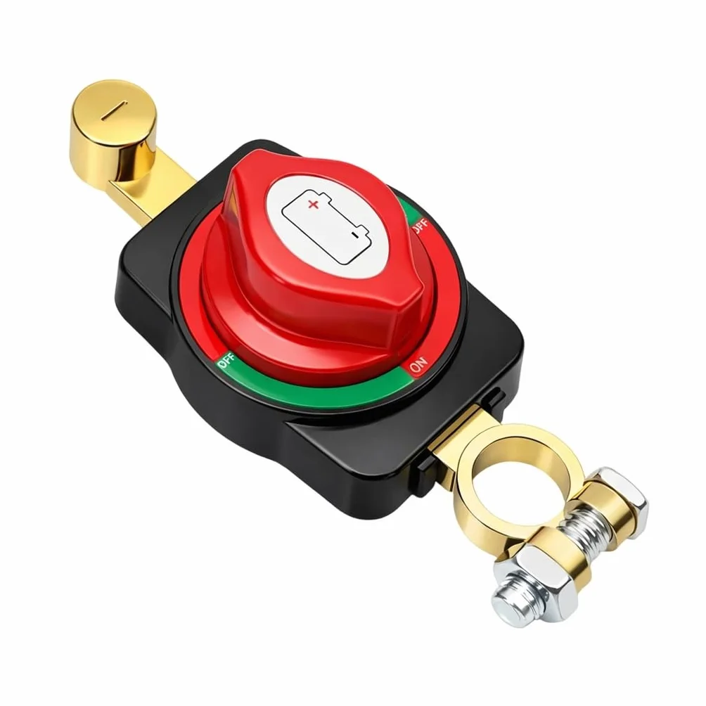 Interruttore Stacca Batteria 12V–48V 300A, Sezionatore Impermeabile per Auto, Camper, Barca, Yacht, Moto, Camion e Caravan, Interruttore Principale Batteria Sicuro e Affidabile