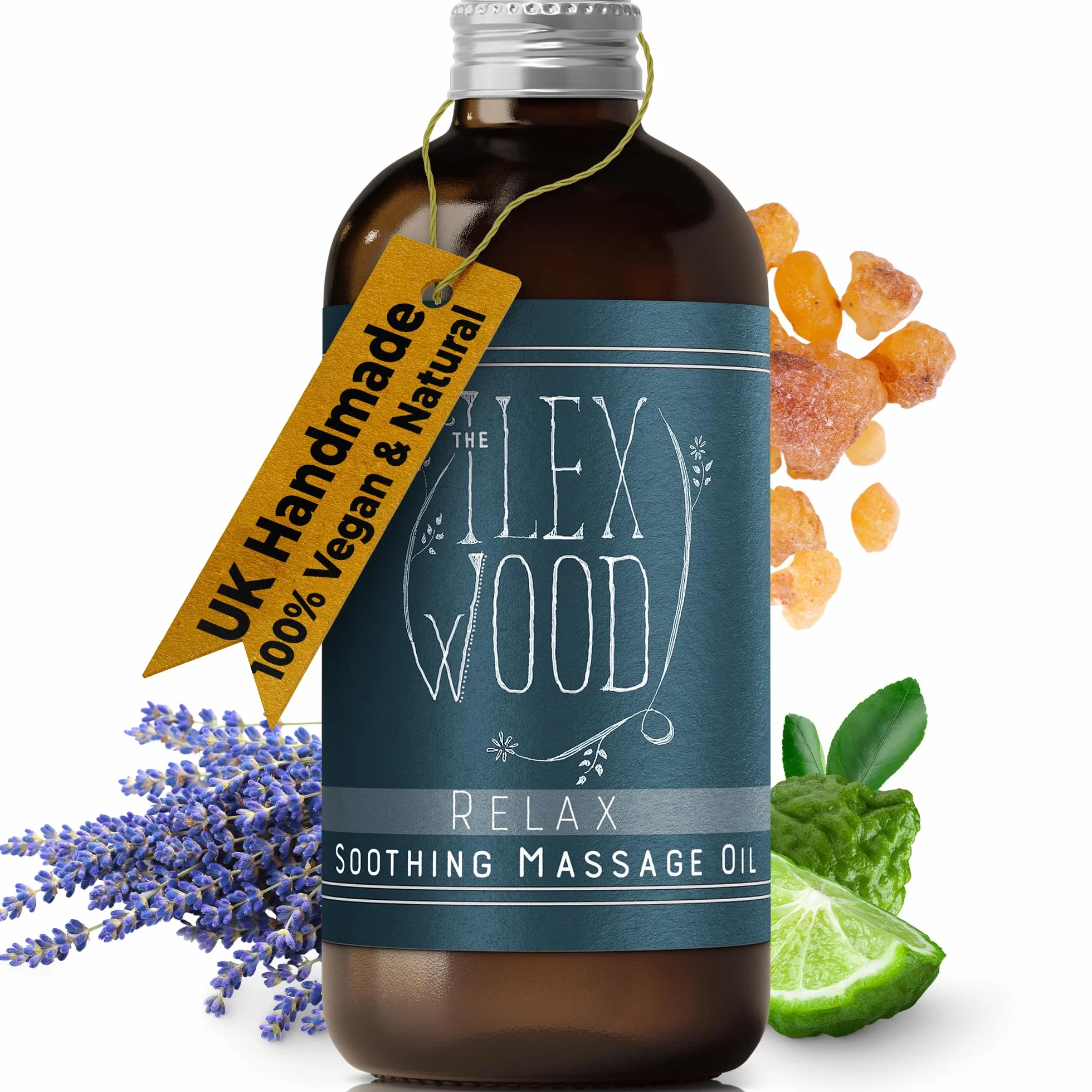 Olio massaggiante vegano naturale lenitivo The Ilex Wood Relax bergamotto lavanda