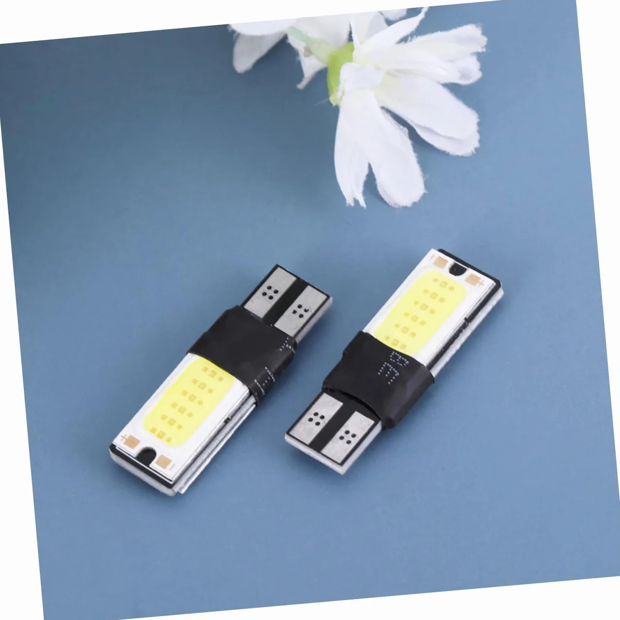 GANAZONO 10Pezzi Luci LED Auto Cob Bianco Ultra Sottile Alta Potenza W5W
